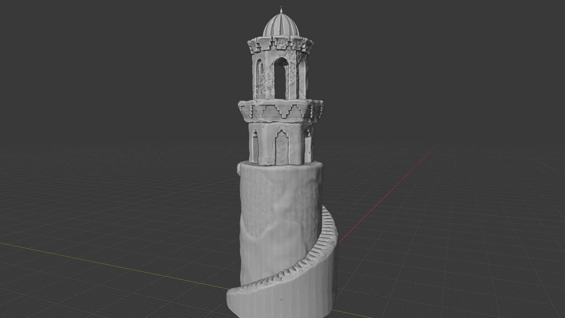 Islamic Mosque Minaret 3D model_4