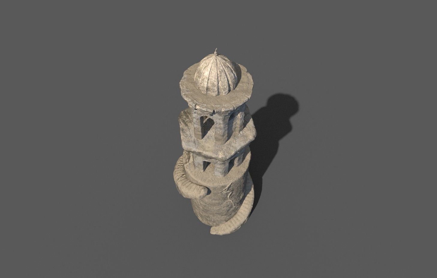 Islamic Mosque Minaret 3D model_6