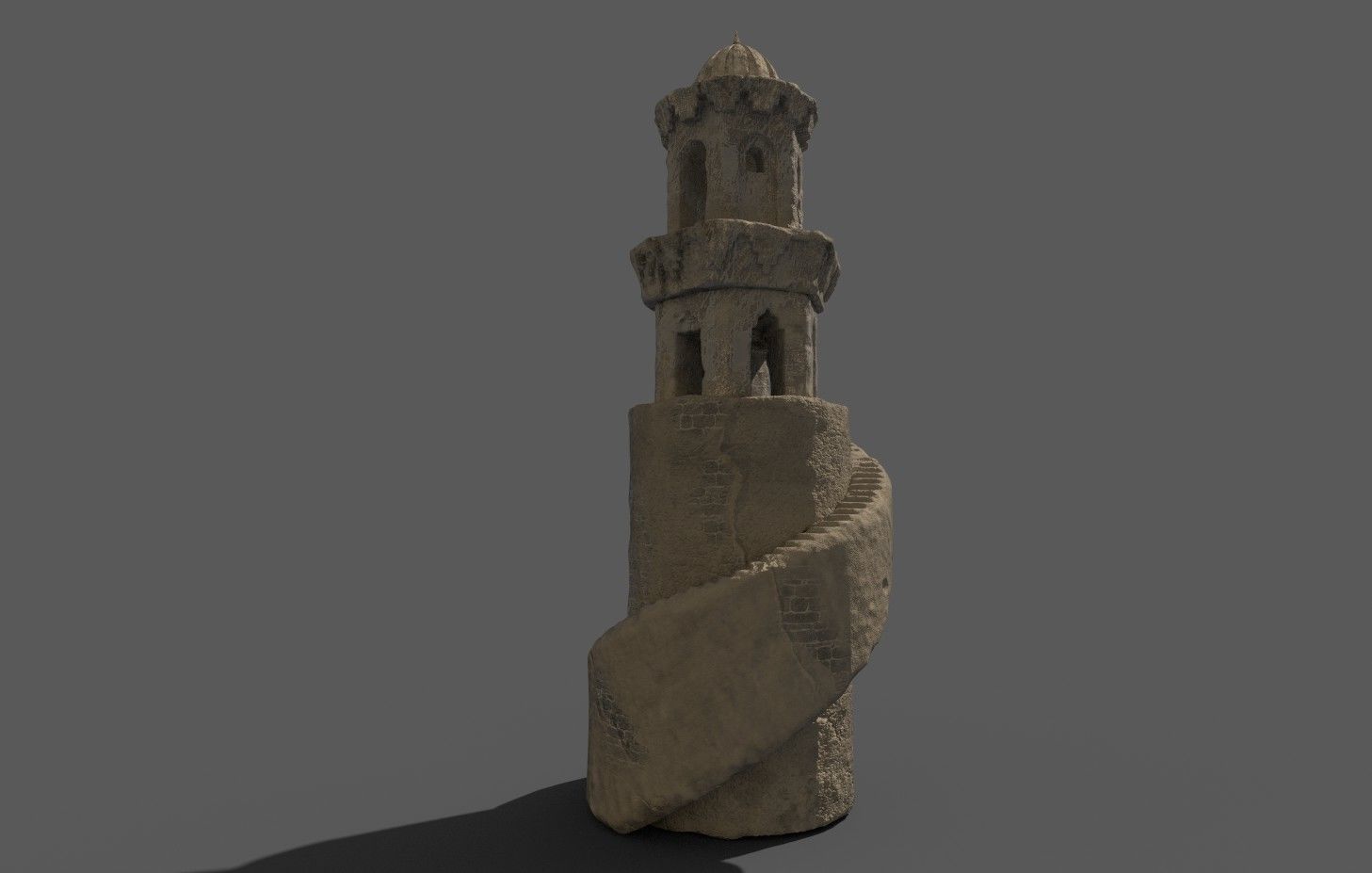 Islamic Mosque Minaret 3D model_2