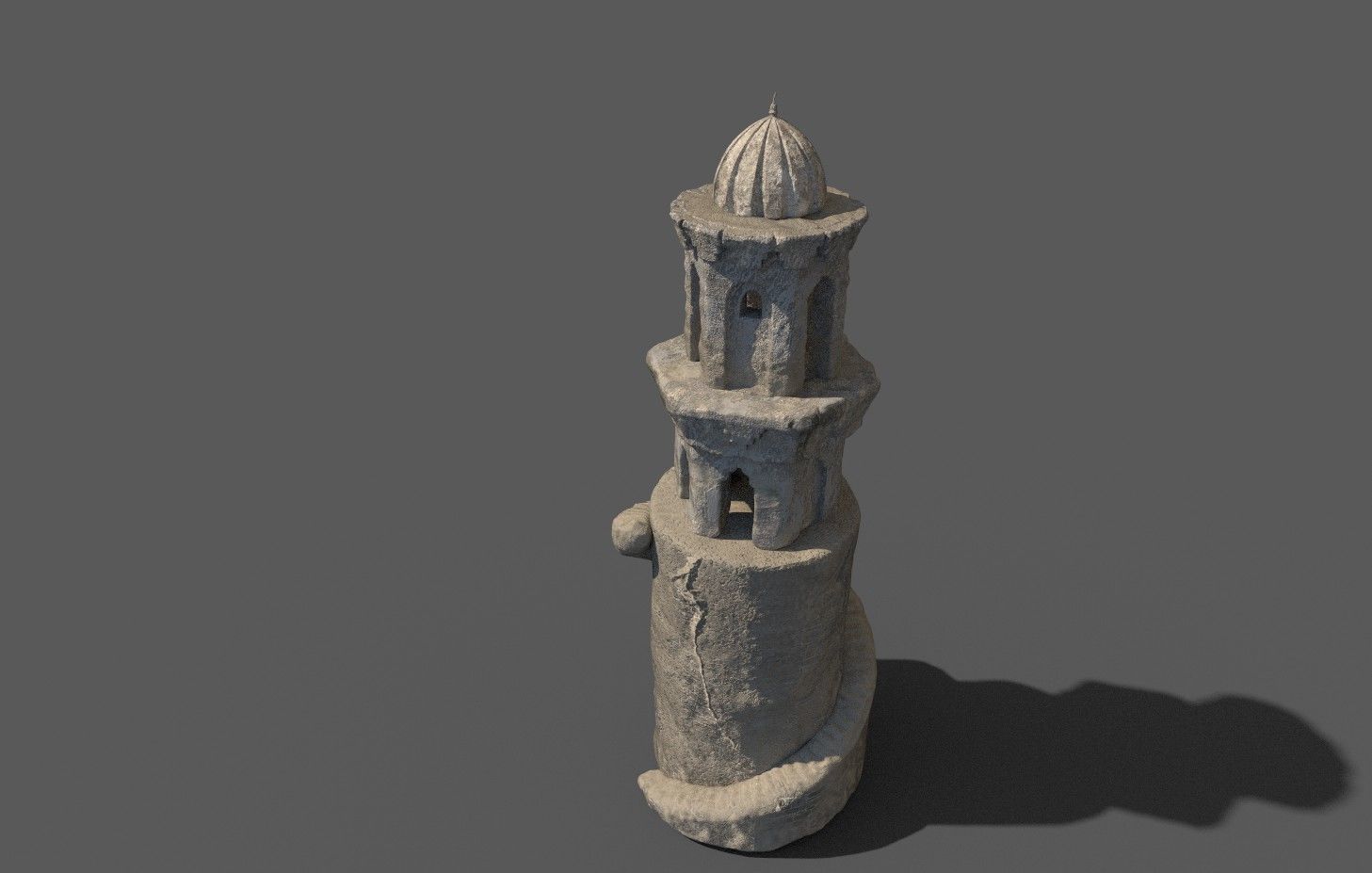 Islamic Mosque Minaret 3D model_7