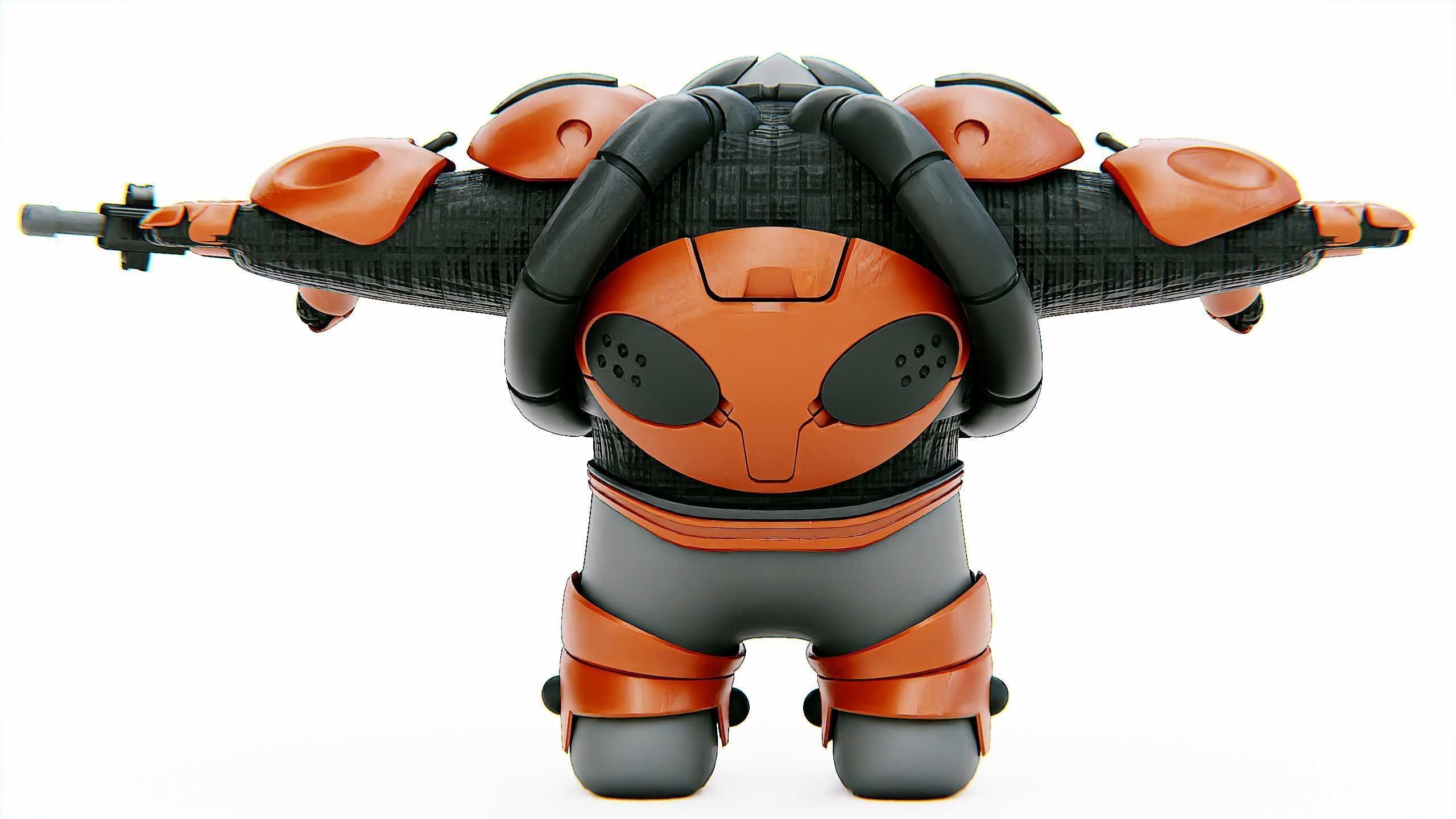 ALIEN MOBBY B-5 Rigged for Unreal Engine - Unity - MIXAMO 3D model_31