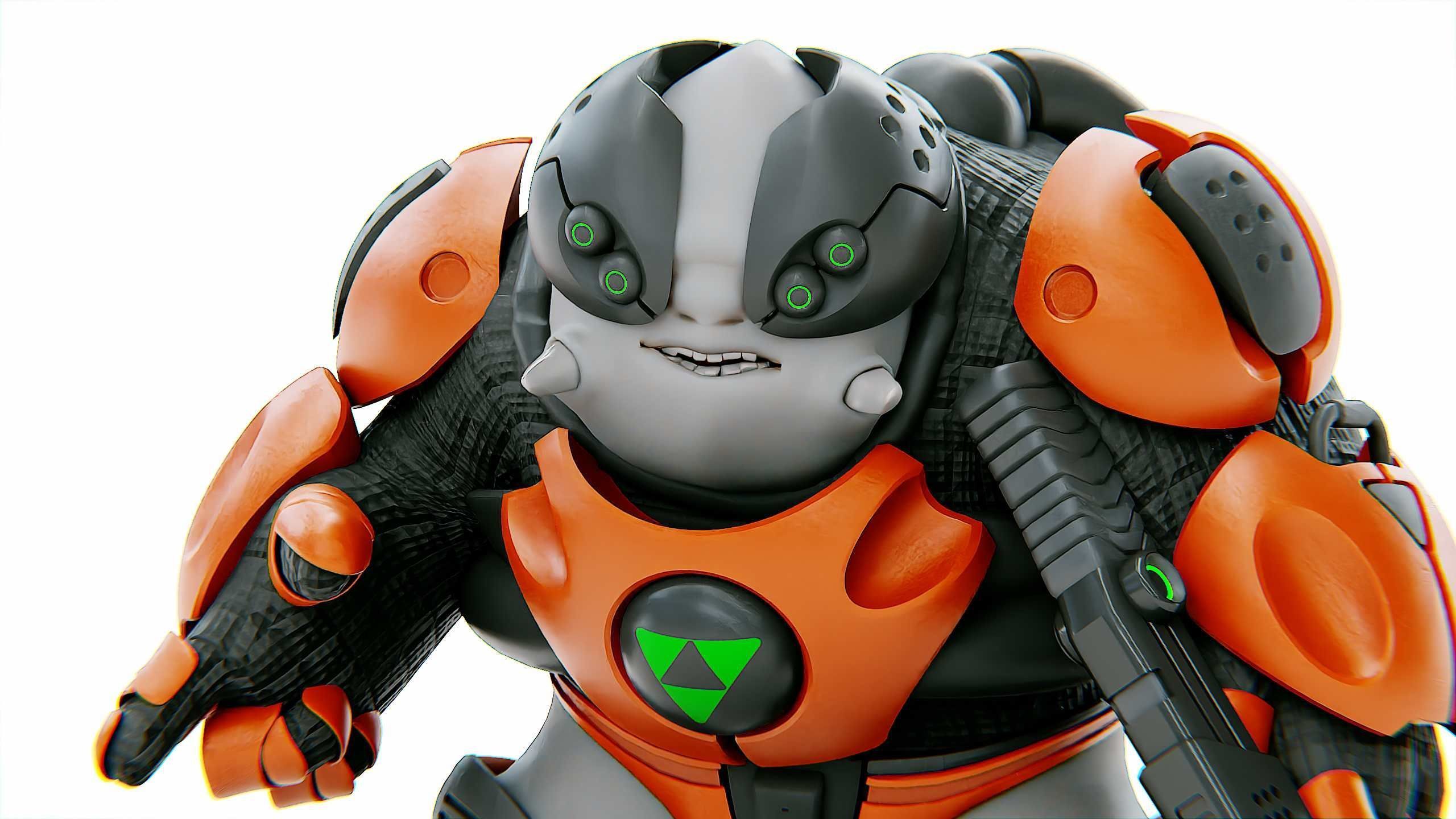 ALIEN MOBBY B-5 Rigged for Unreal Engine - Unity - MIXAMO 3D model_23