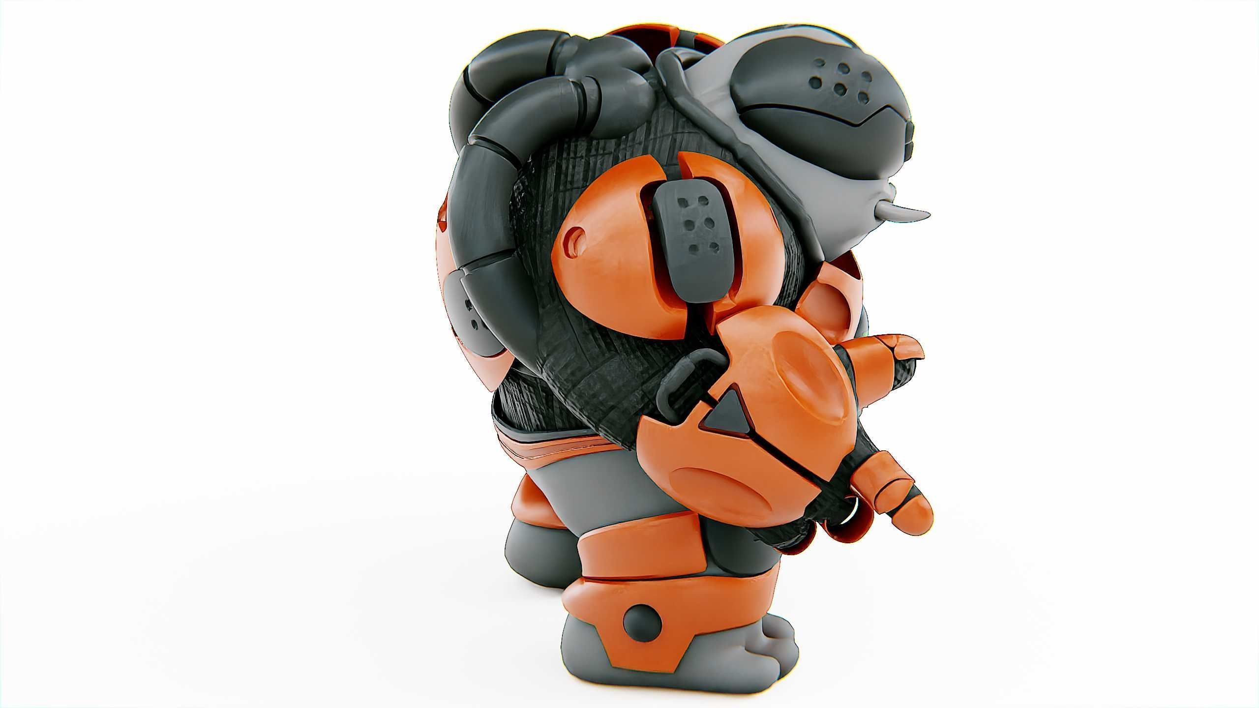 ALIEN MOBBY B-5 Rigged for Unreal Engine - Unity - MIXAMO 3D model_9