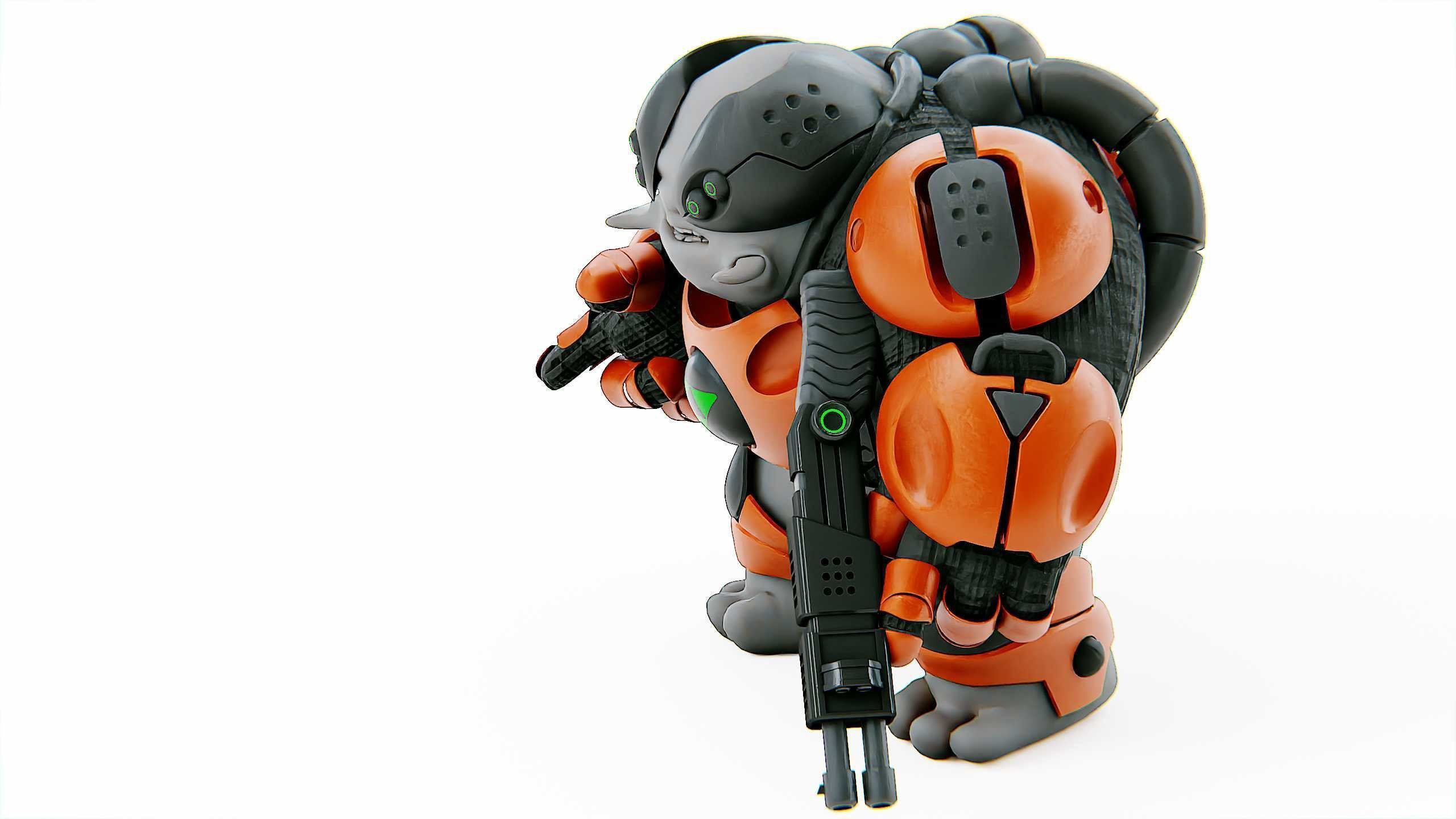 ALIEN MOBBY B-5 Rigged for Unreal Engine - Unity - MIXAMO 3D model_20