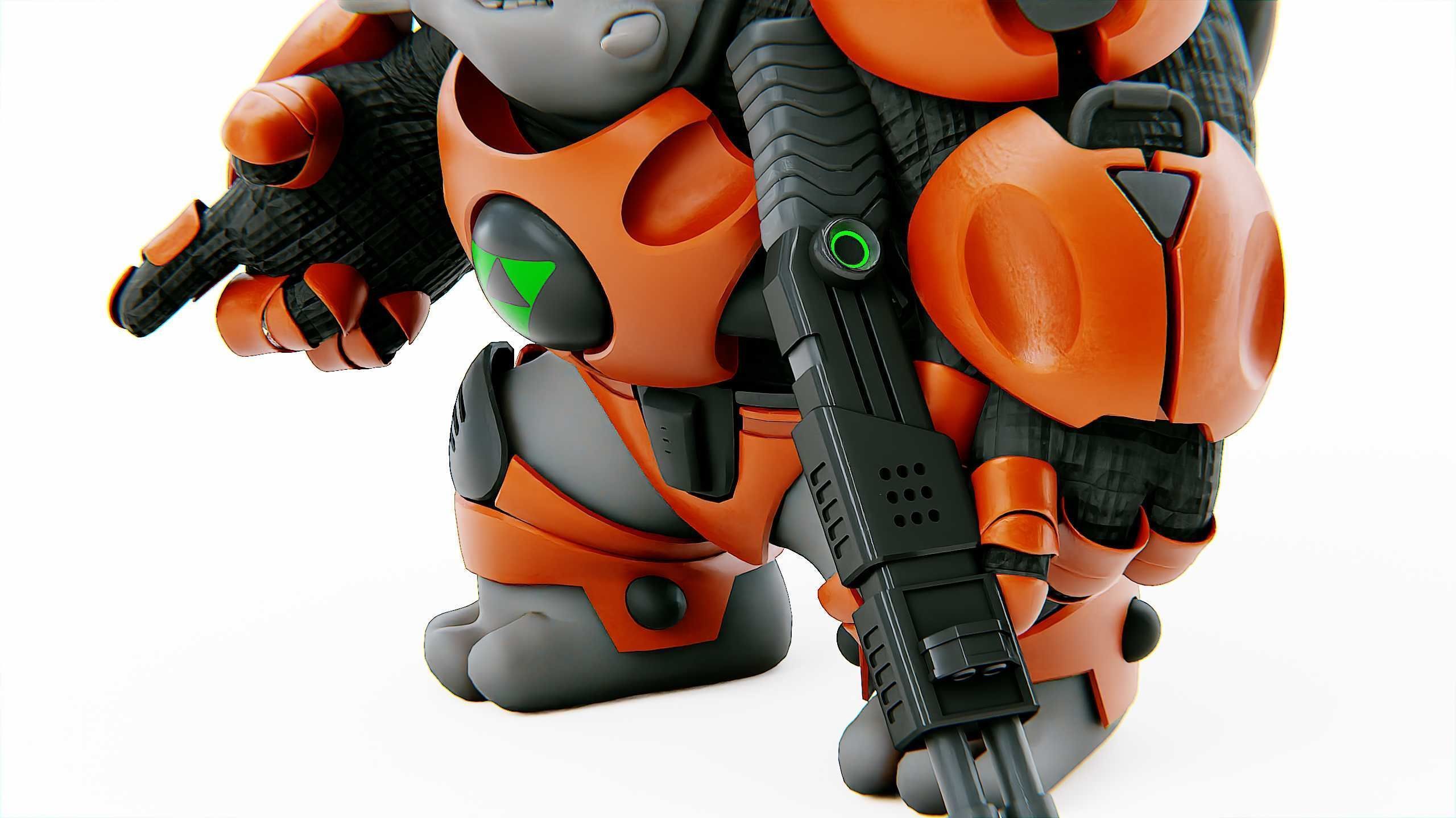 ALIEN MOBBY B-5 Rigged for Unreal Engine - Unity - MIXAMO 3D model_29