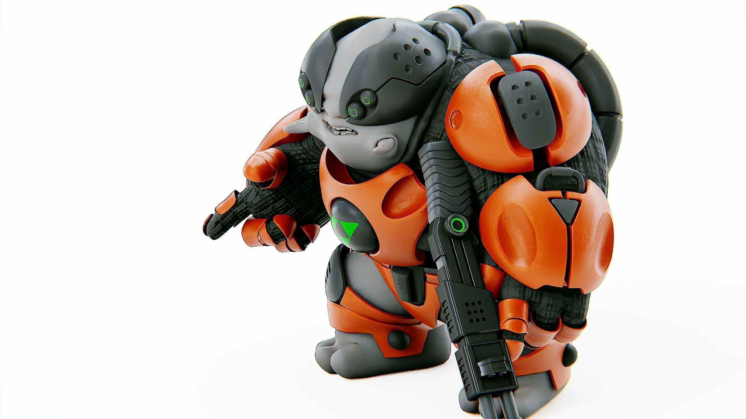 ALIEN MOBBY B-5 Rigged for Unreal Engine - Unity - MIXAMO 3D model_21