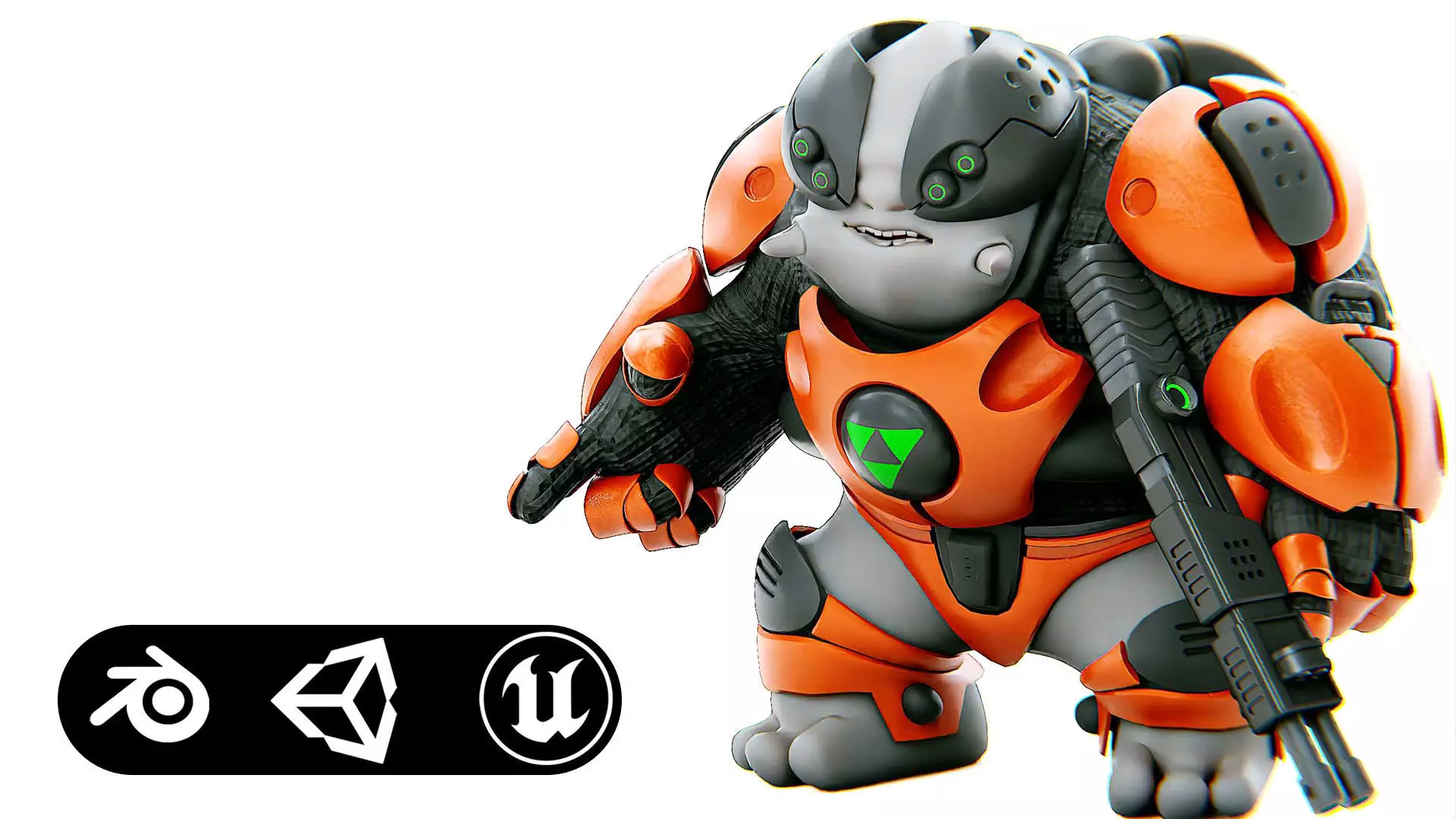 ALIEN MOBBY B-5 Rigged for Unreal Engine - Unity - MIXAMO 3D model_0