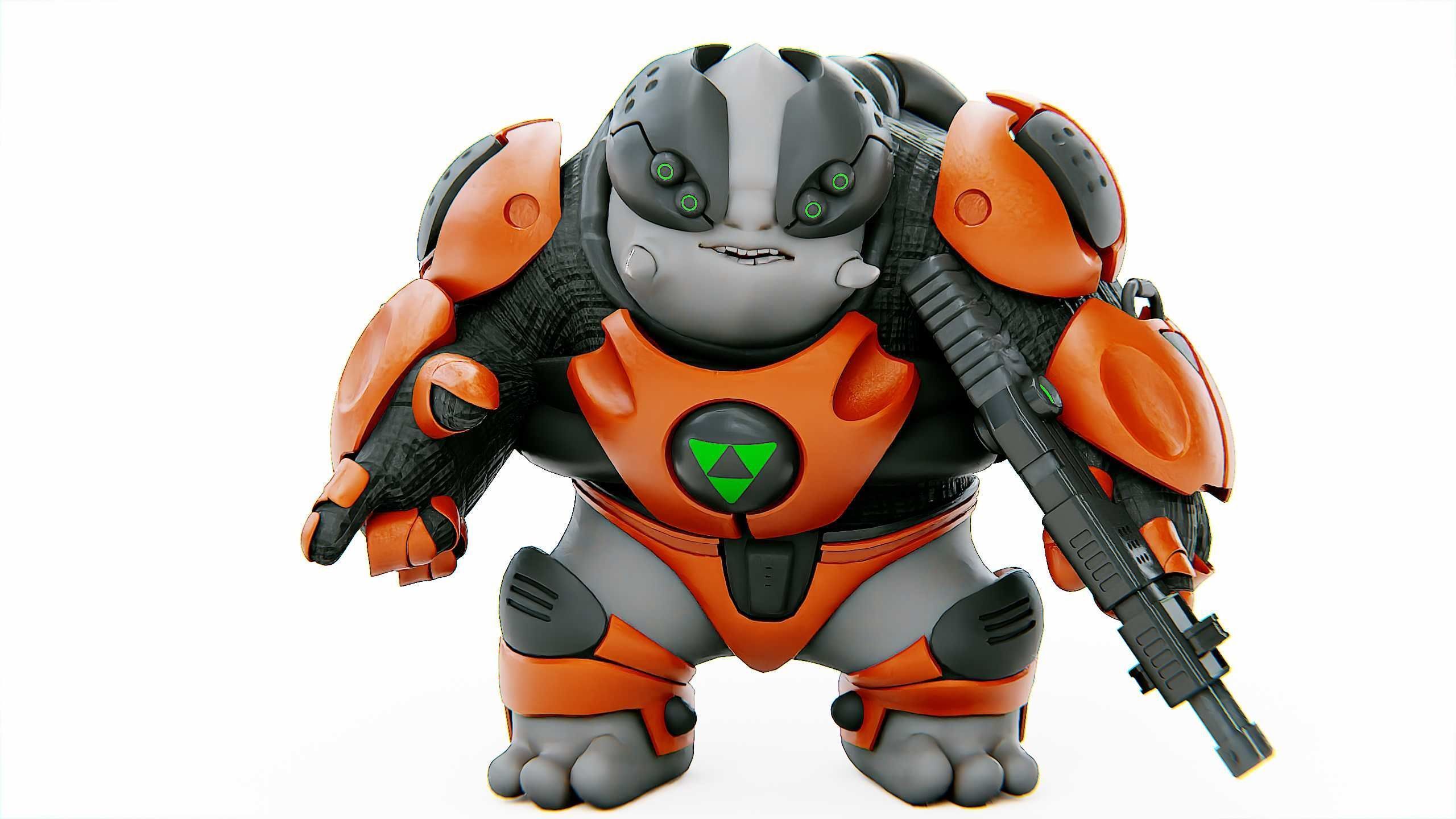 ALIEN MOBBY B-5 Rigged for Unreal Engine - Unity - MIXAMO 3D model_2