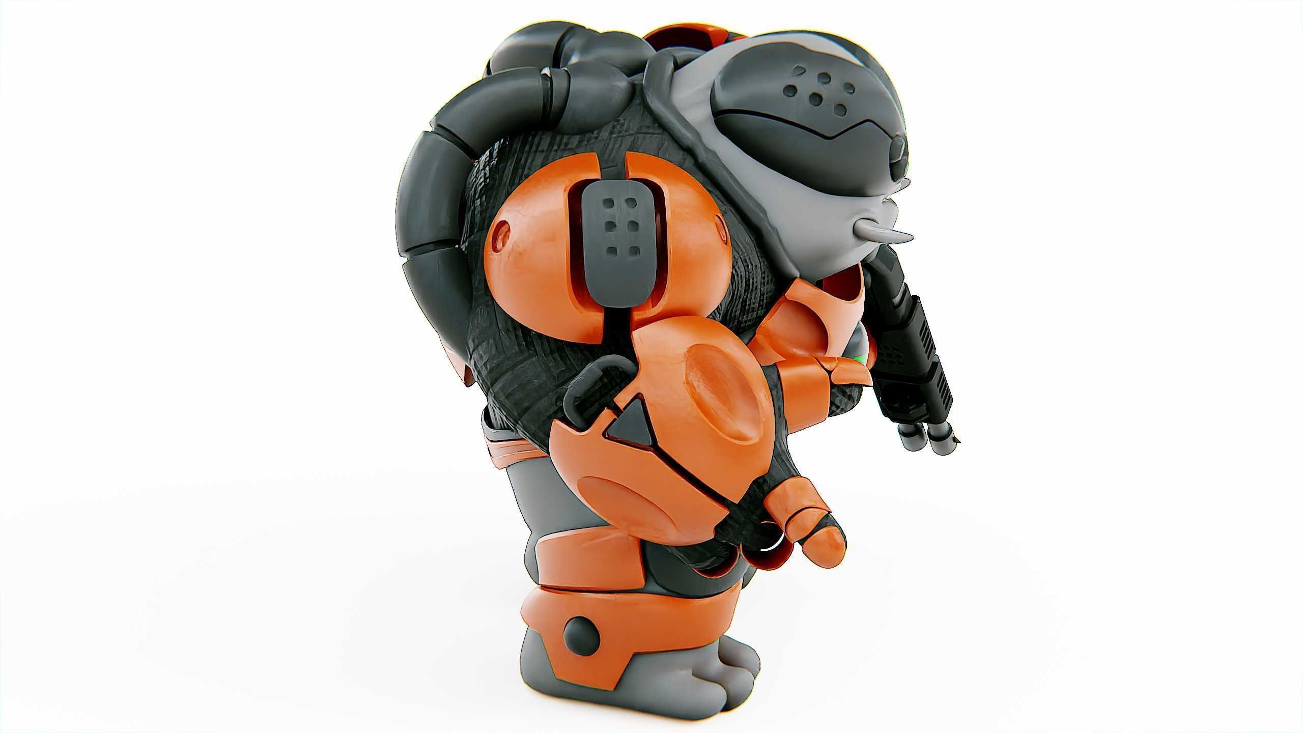 ALIEN MOBBY B-5 Rigged for Unreal Engine - Unity - MIXAMO 3D model_8