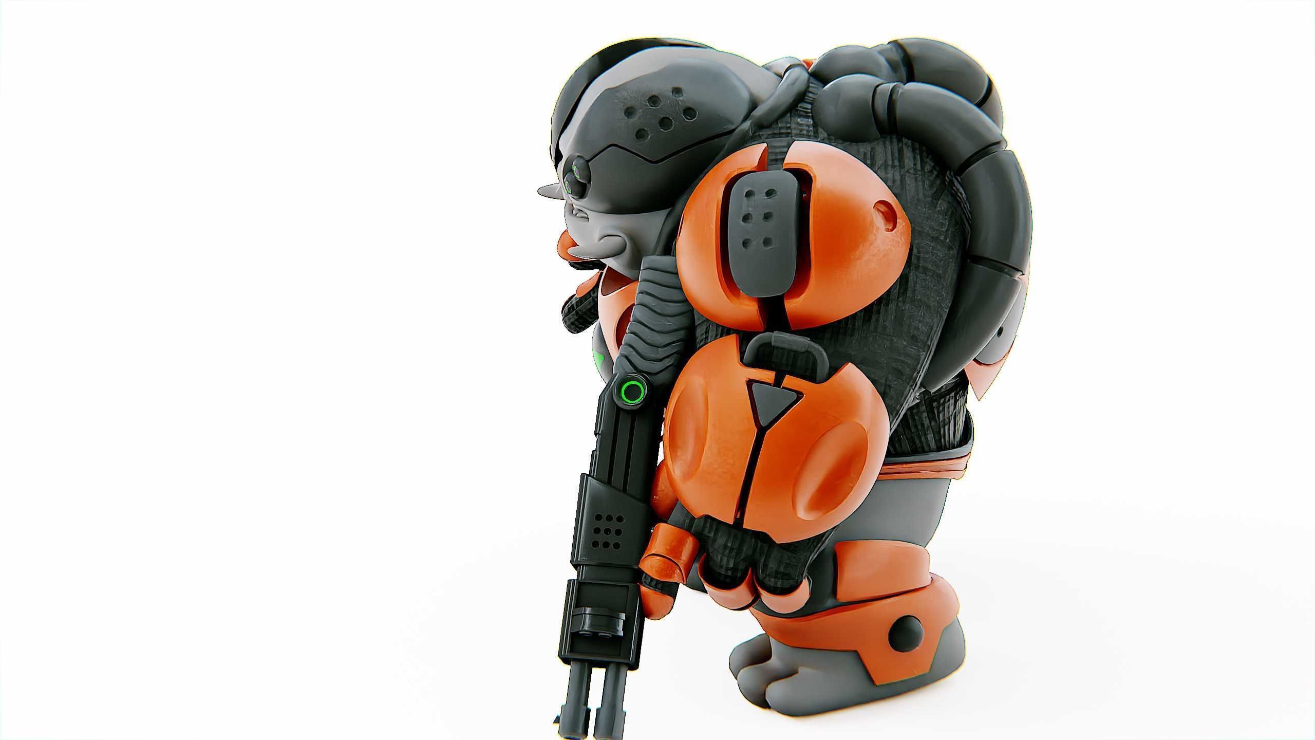 ALIEN MOBBY B-5 Rigged for Unreal Engine - Unity - MIXAMO 3D model_19