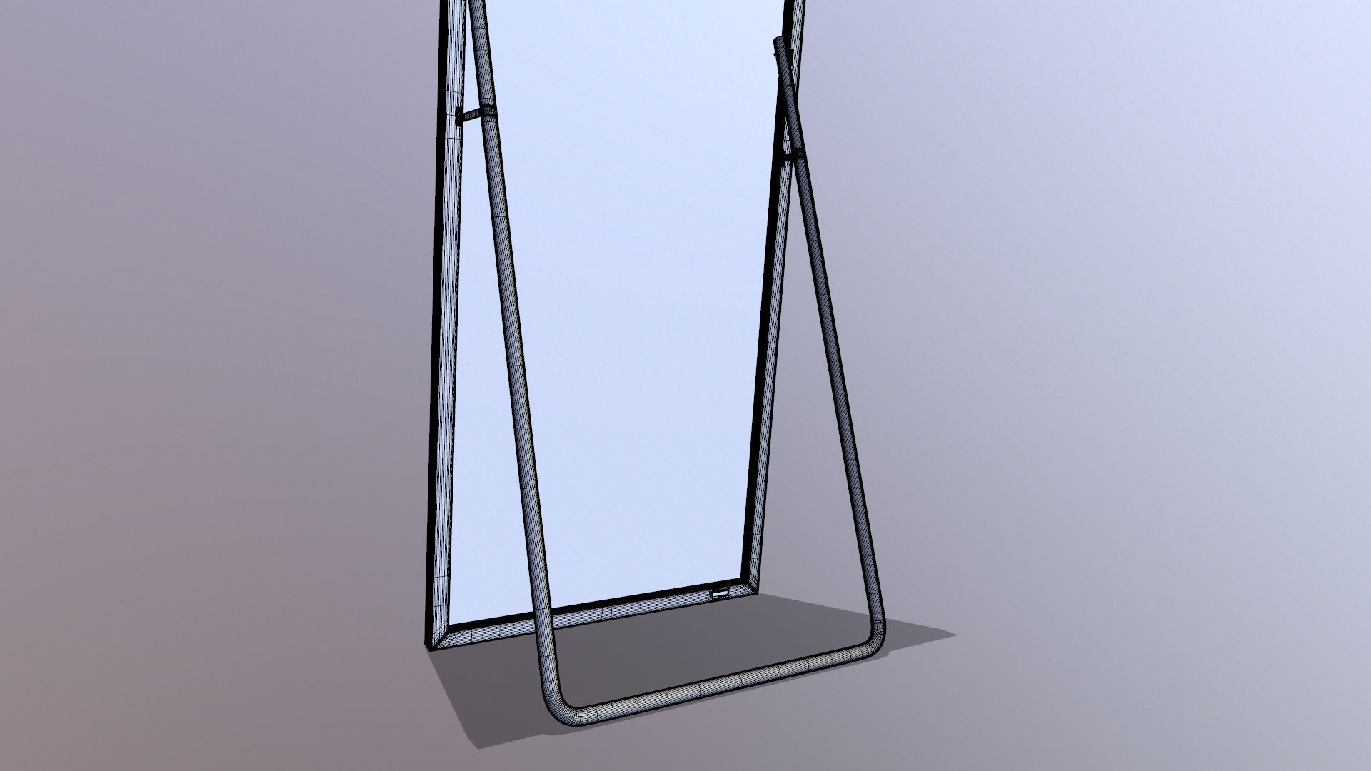 Square Mirror 3D model_9