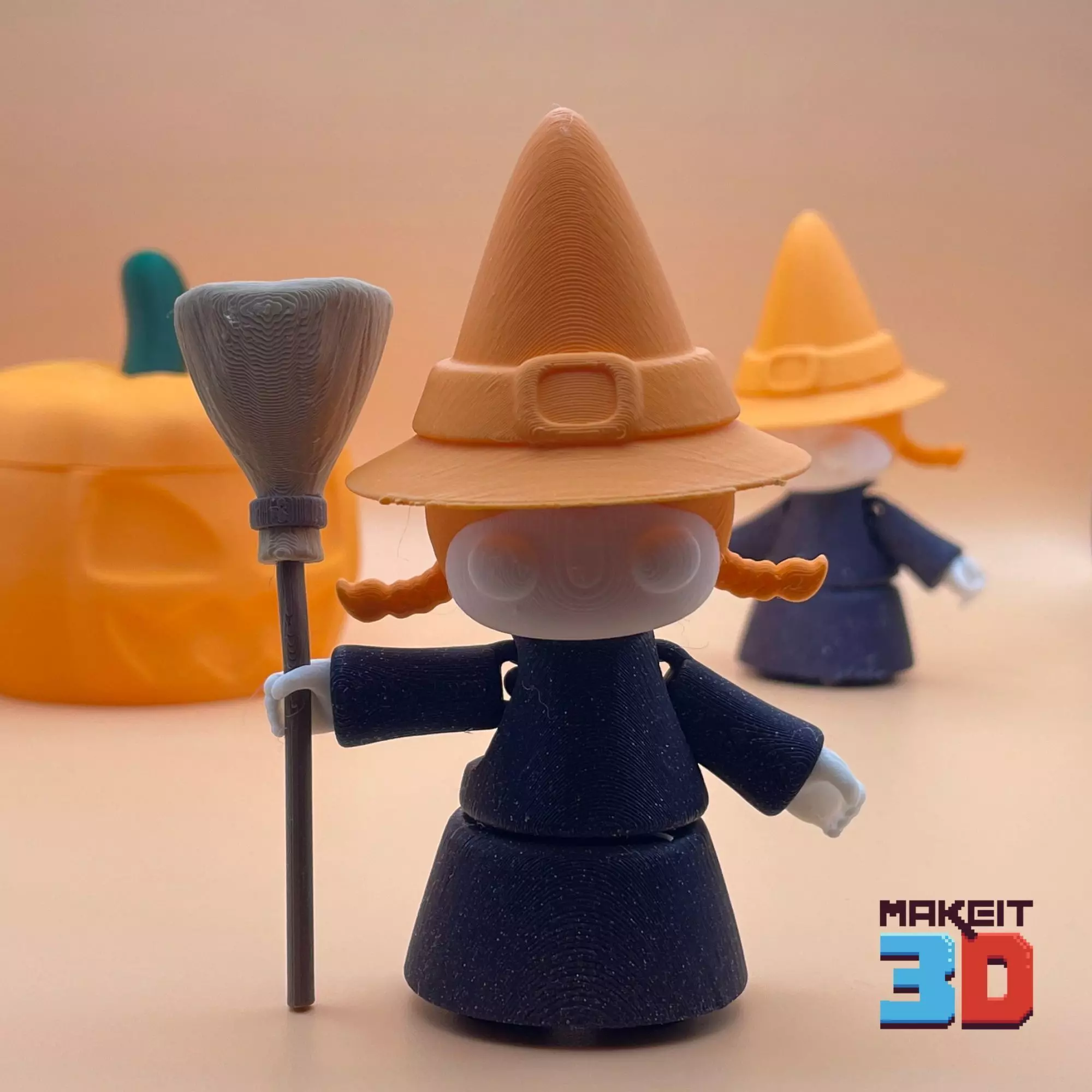 3D Printable Articulated Flexi Witch 3D print model