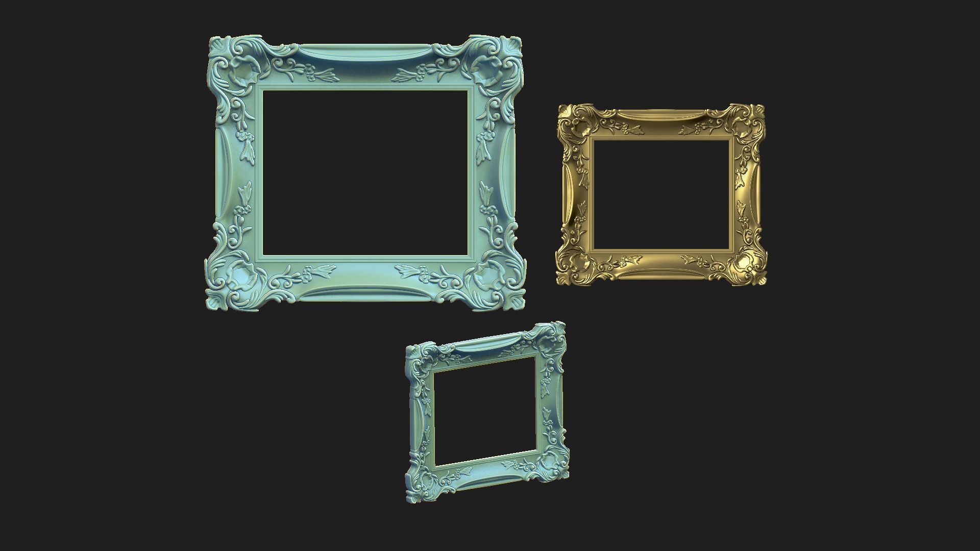  vintage frame 3D print model_1