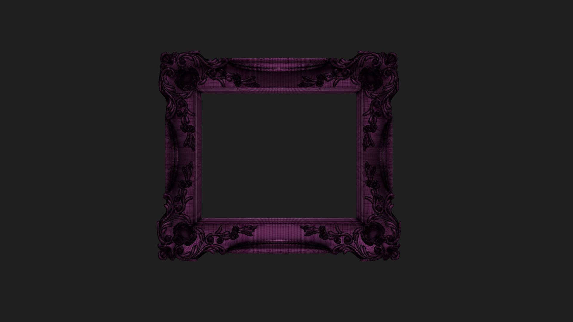  vintage frame 3D print model_6