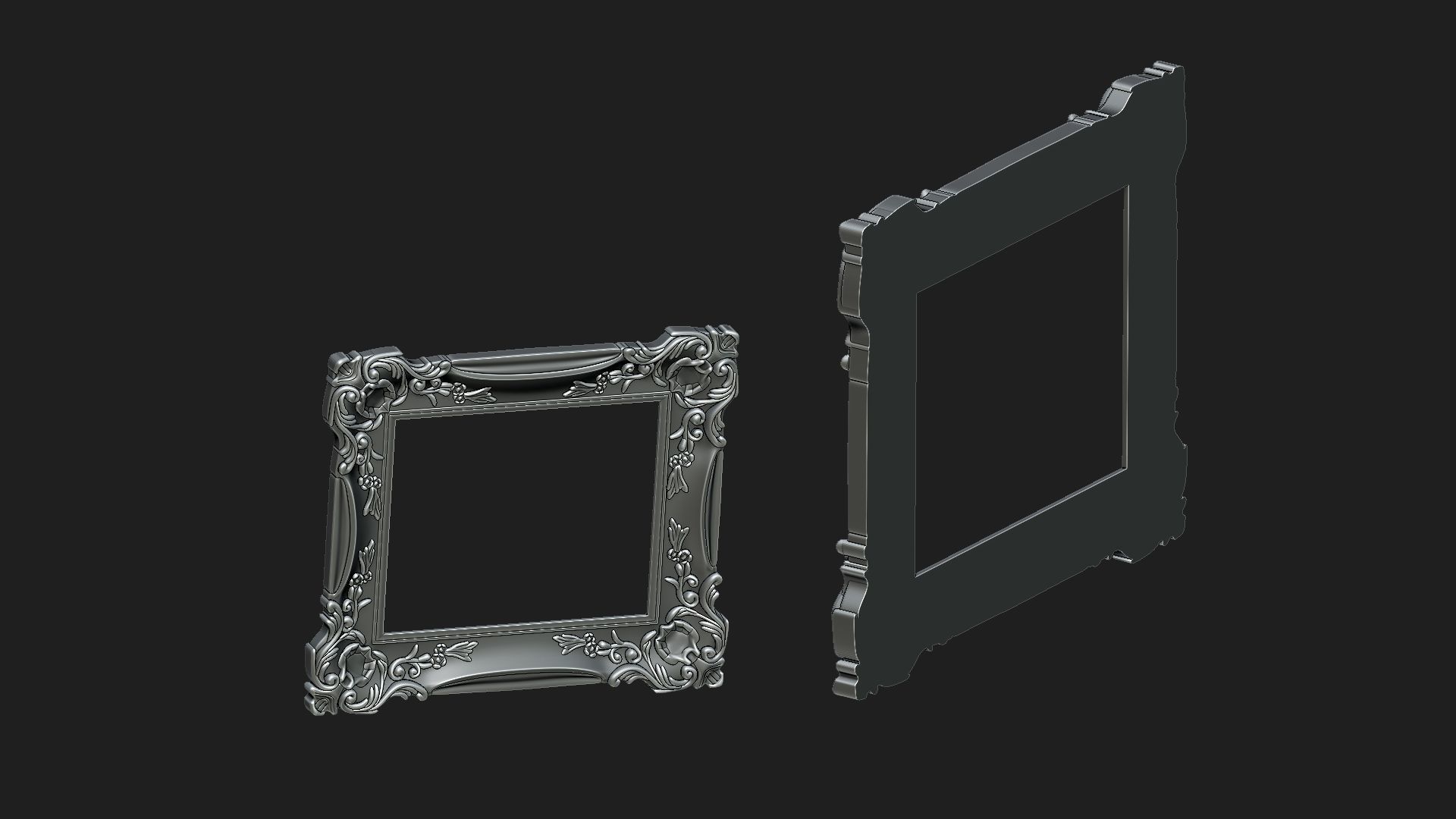  vintage frame 3D print model_5