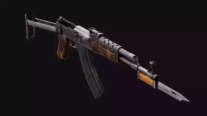 AKS Rifle Low-poly 3D model