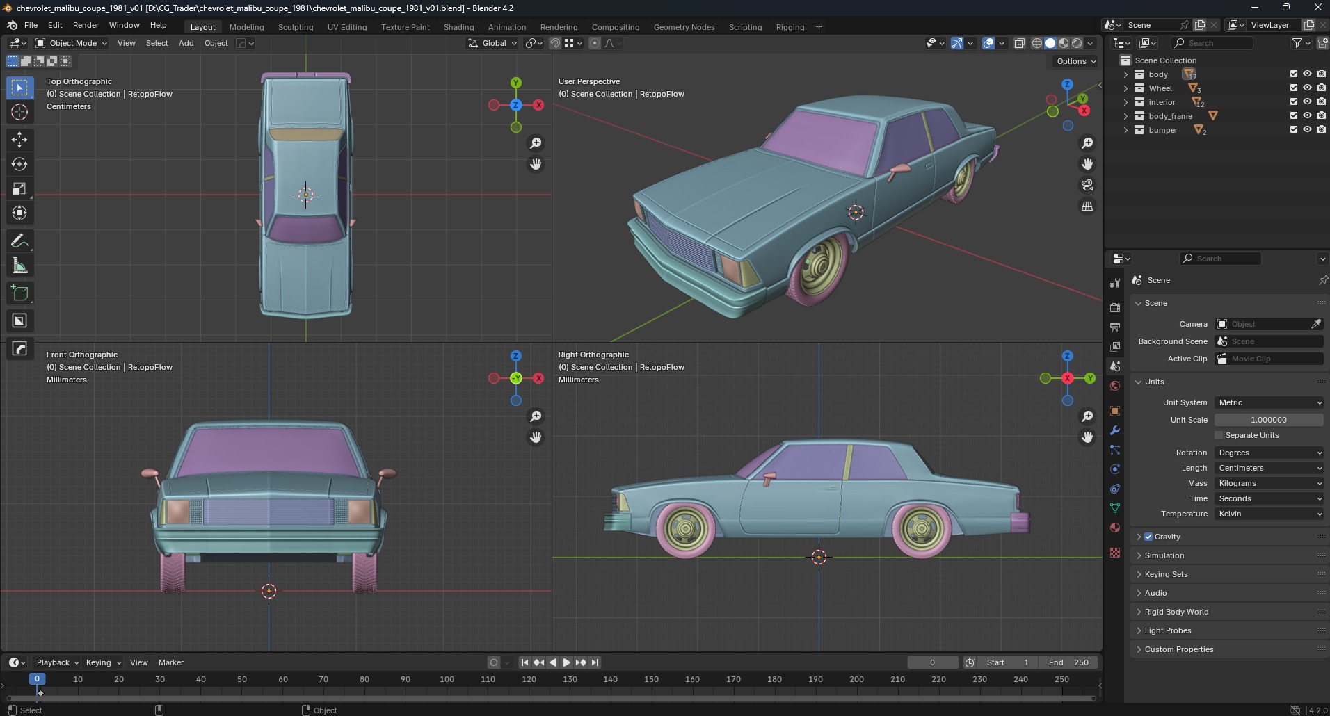 Chevrolet Malibu Coupe 1981 3D Print Model 3D print model_16
