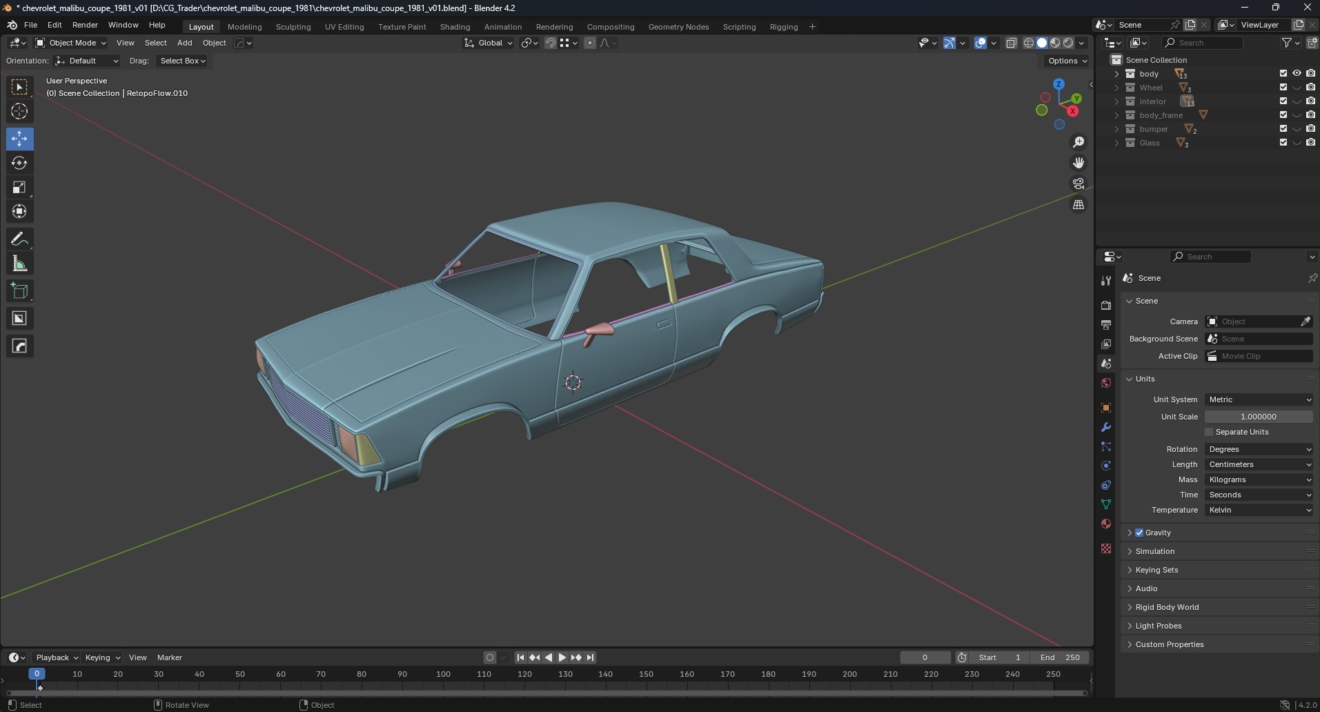 Chevrolet Malibu Coupe 1981 3D Print Model 3D print model_22