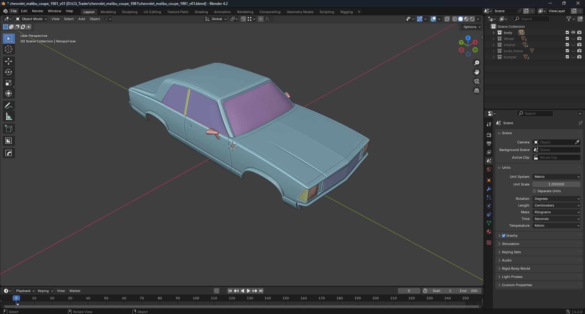 Chevrolet Malibu Coupe 1981 3D Print Model 3D print model_21