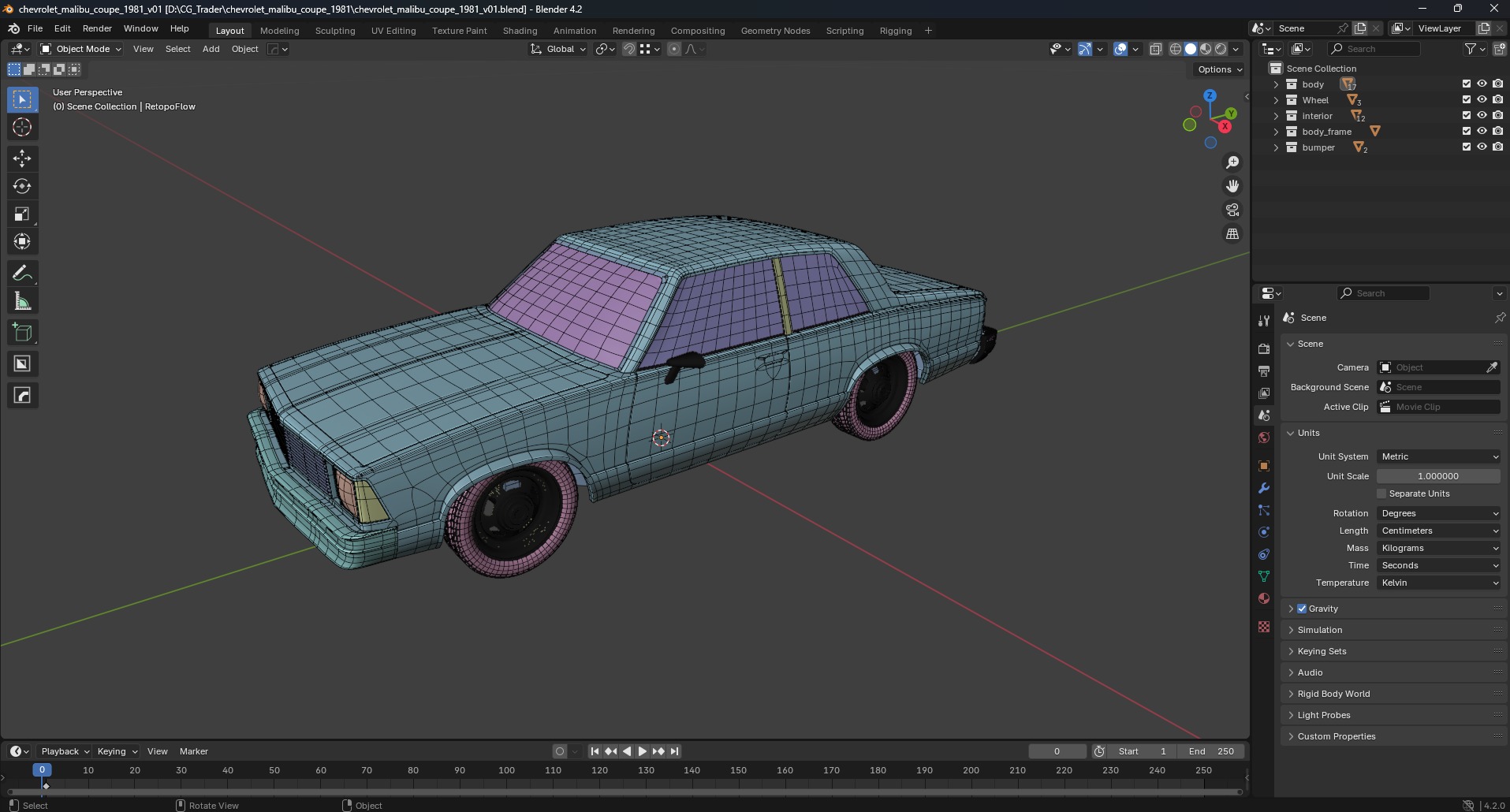 Chevrolet Malibu Coupe 1981 3D Print Model 3D print model_18