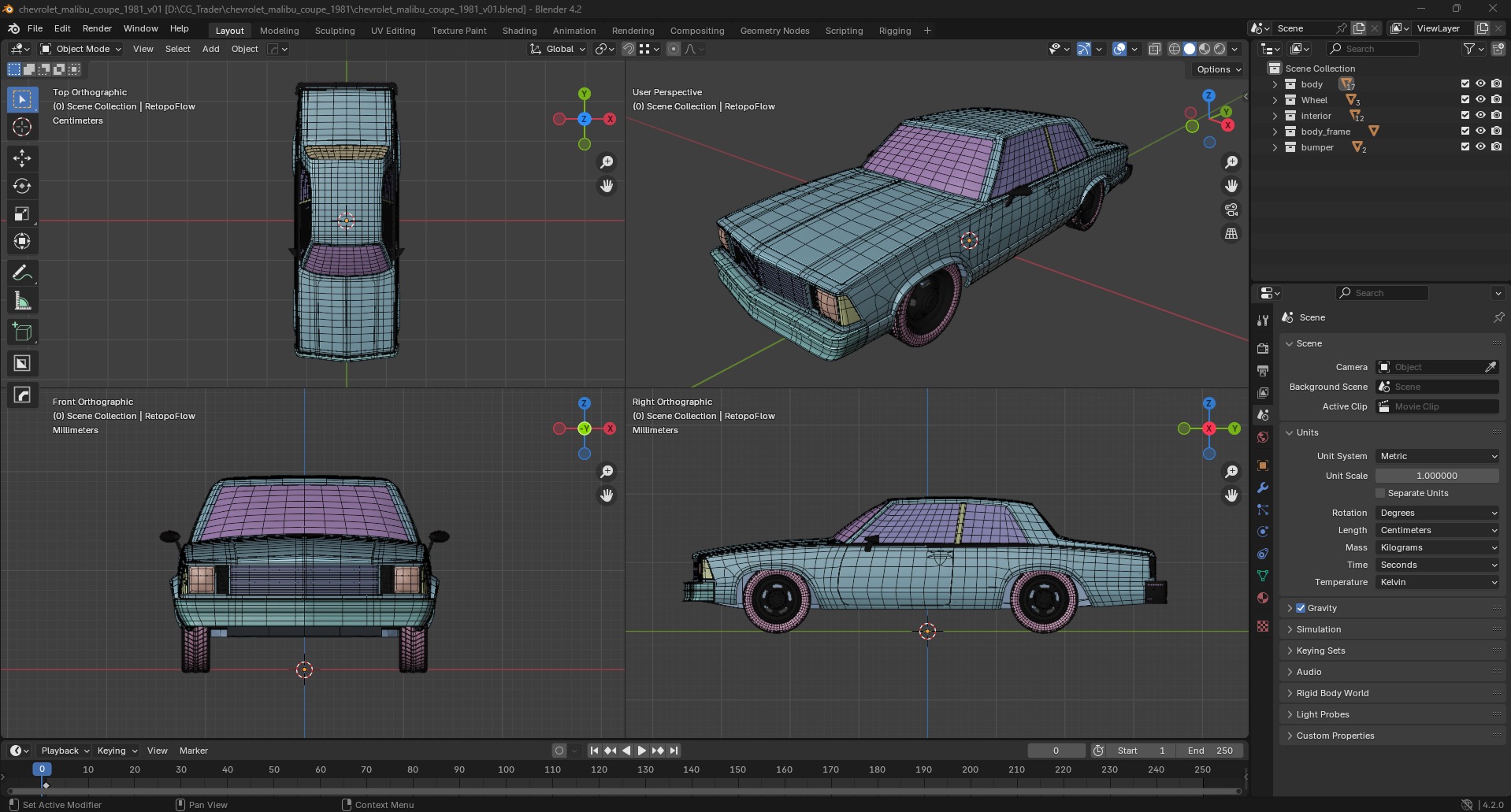 Chevrolet Malibu Coupe 1981 3D Print Model 3D print model_17