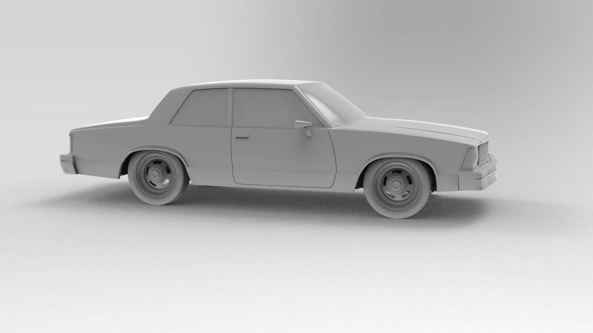 Chevrolet Malibu Coupe 1981 3D Print Model 3D print model_4