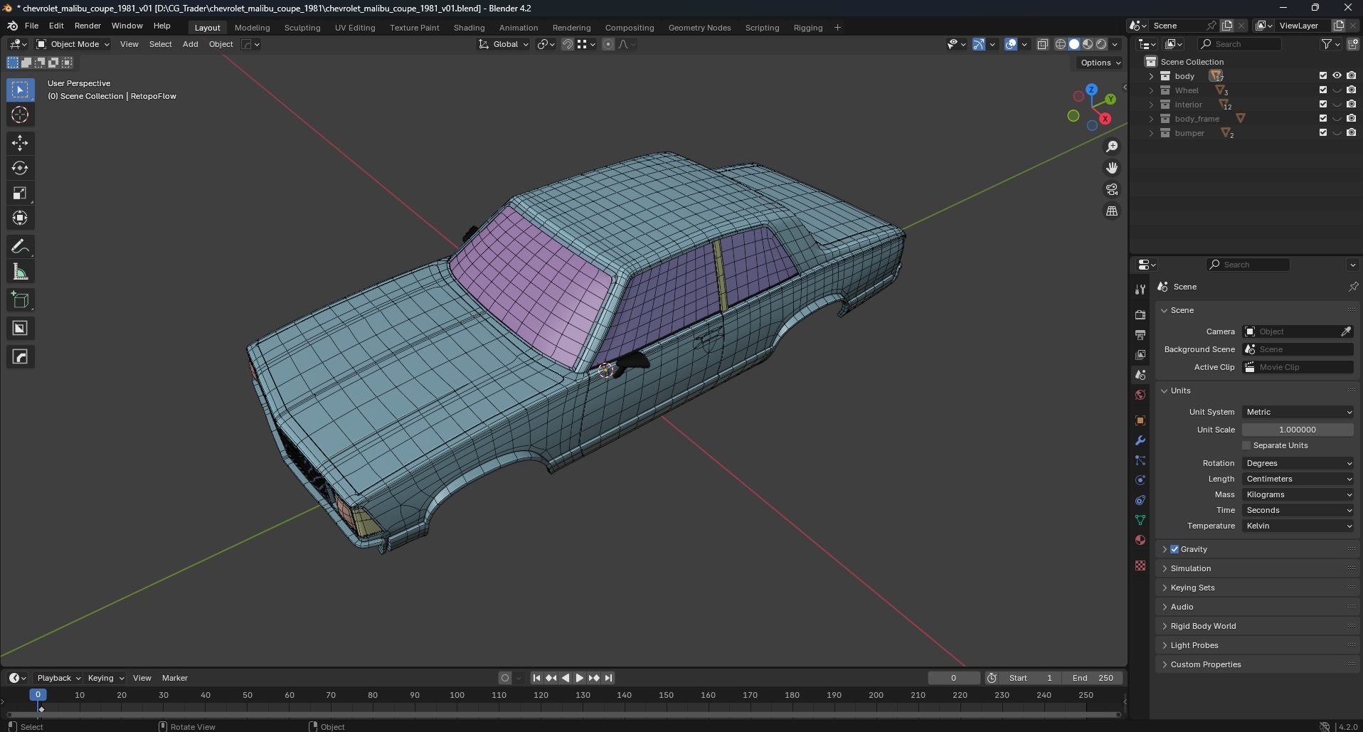 Chevrolet Malibu Coupe 1981 3D Print Model 3D print model_19