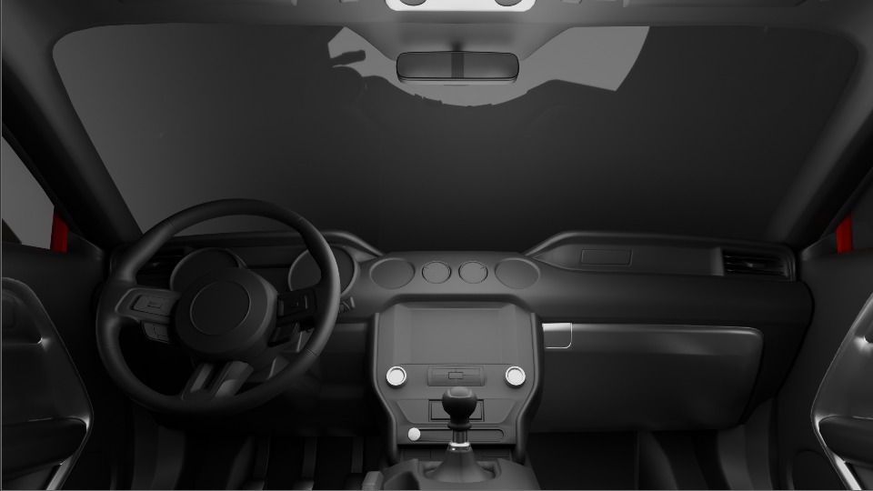 Ford Mustang 2015 Low-poly 3D model_3