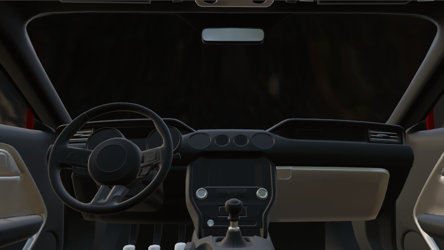 Ford Mustang 2015 Low-poly 3D model_4