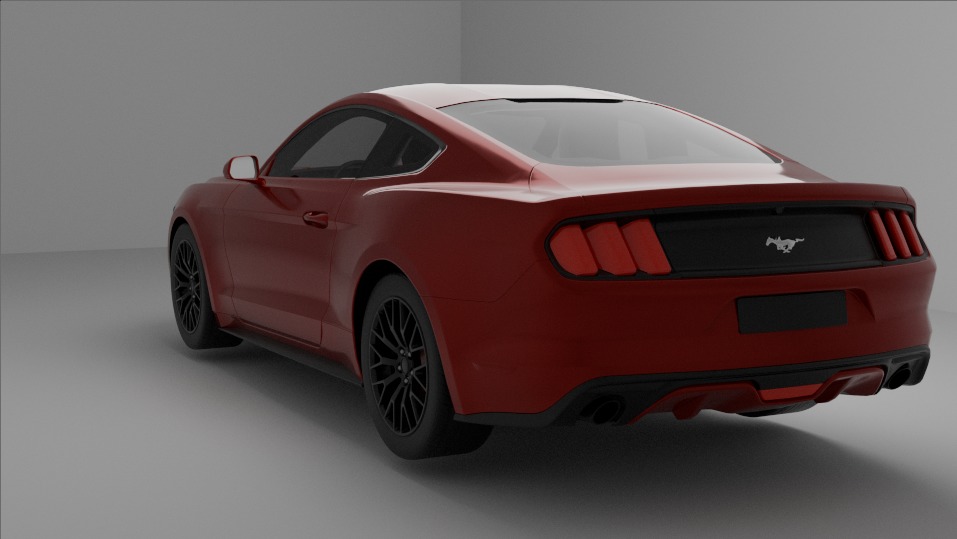 Ford Mustang 2015 Low-poly 3D model_1