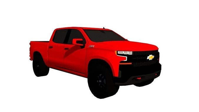 CHEVROLET SILVERADO V8 5 3 4X4 BLACK SERIES 2021 Low-poly 3D model