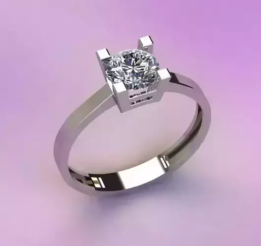 Solitaire ring Free 3D print model