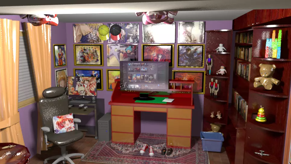 Cuarto de Yori Regreso Free low-poly 3D model