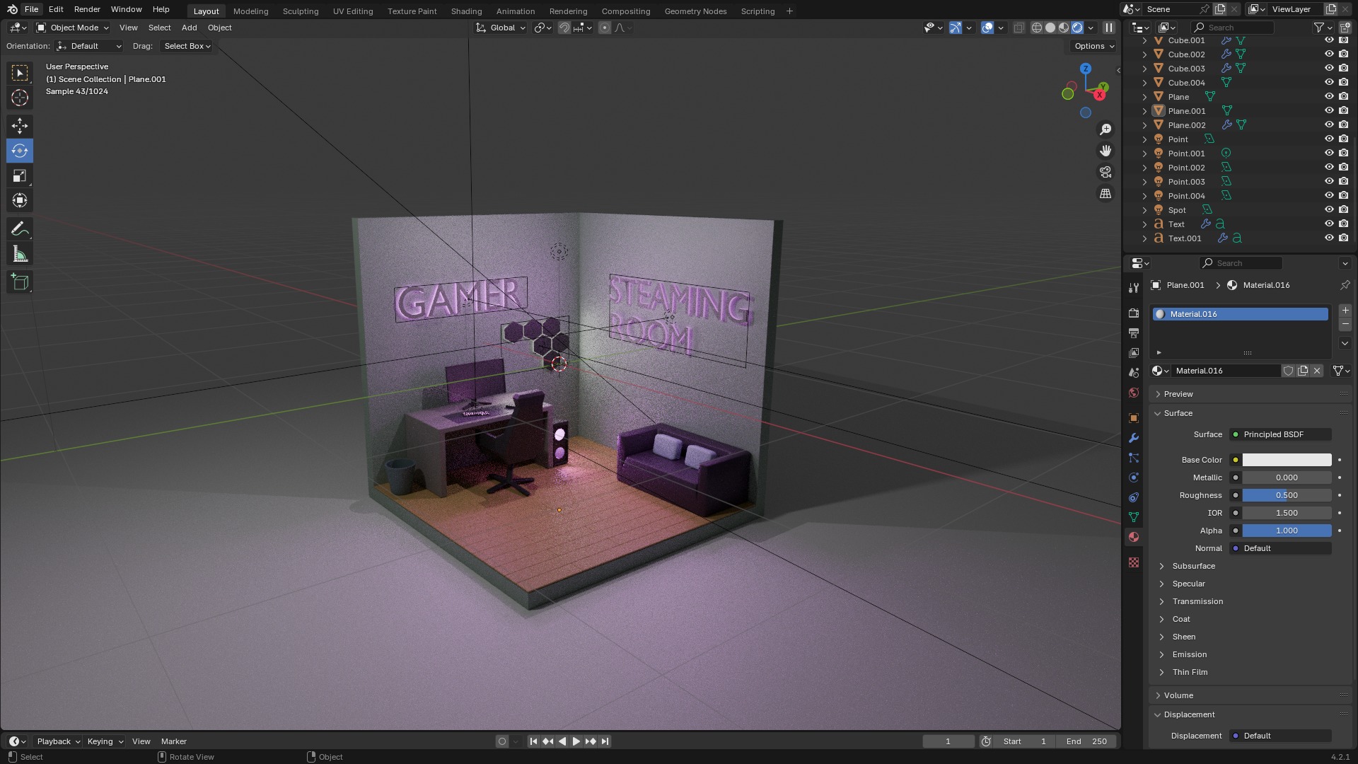 GameRoom Isometric 3D model_2