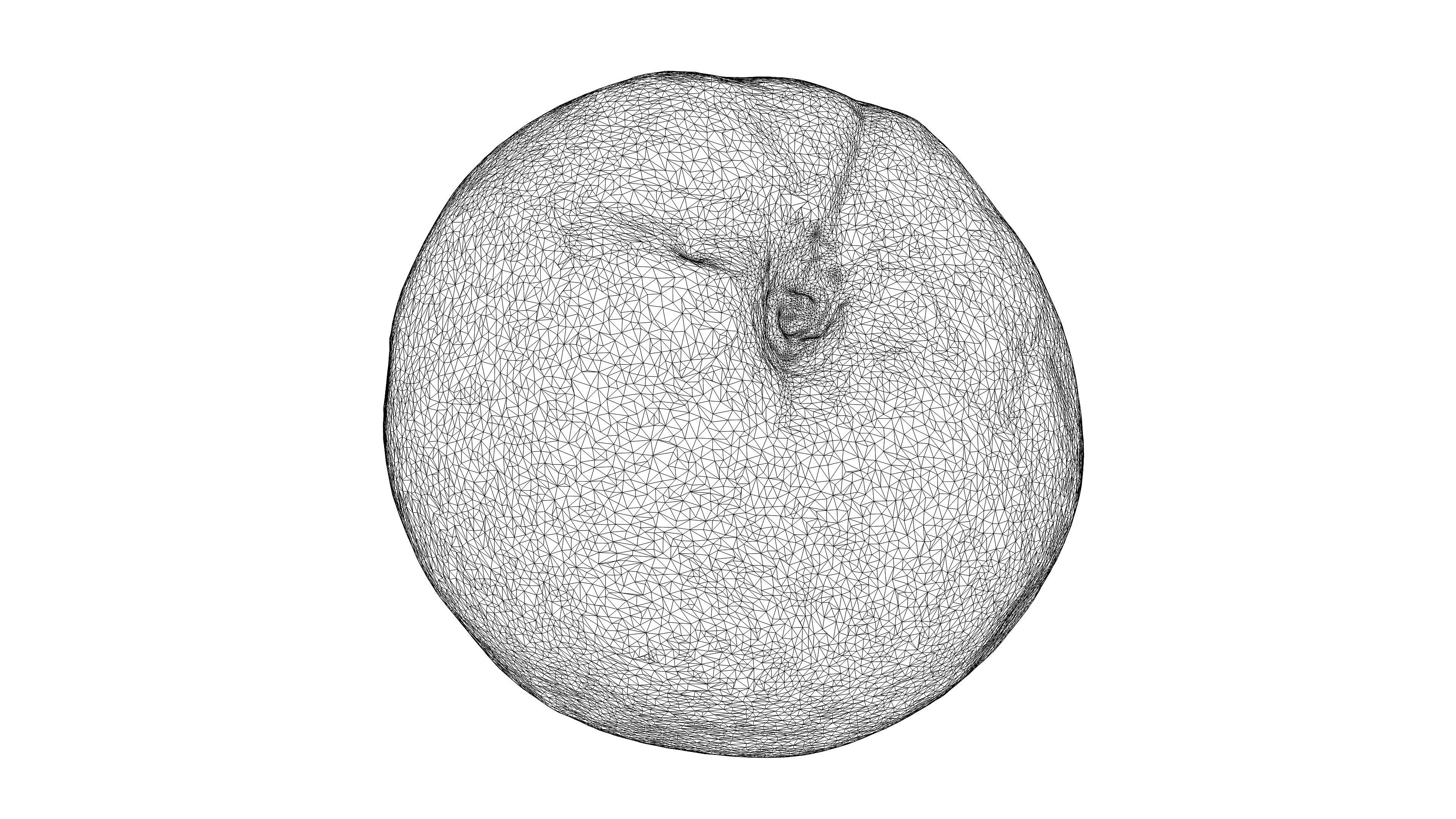Photorealistic 3D scan of peach Low-poly 3D model_22