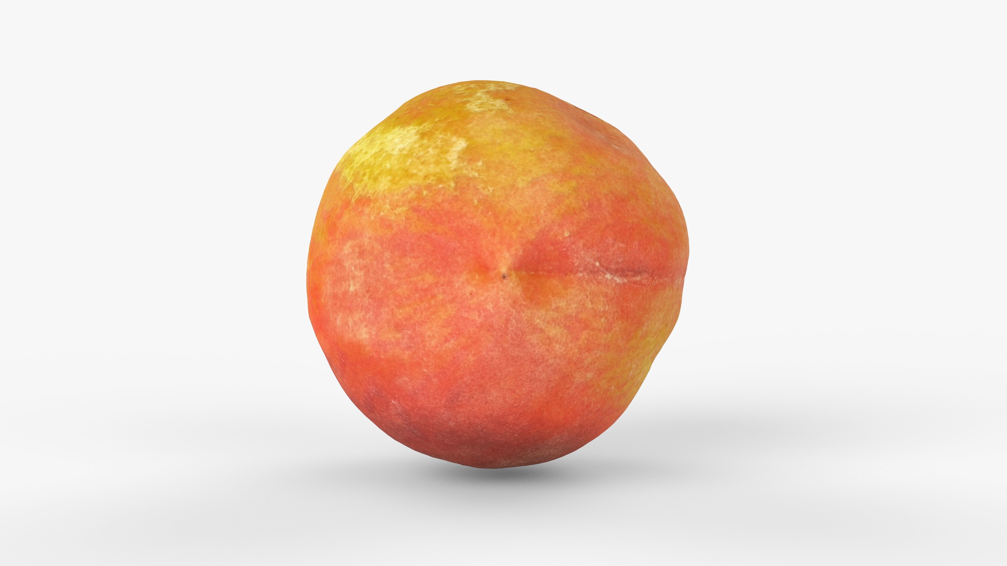 Photorealistic 3D scan of peach Low-poly 3D model_9