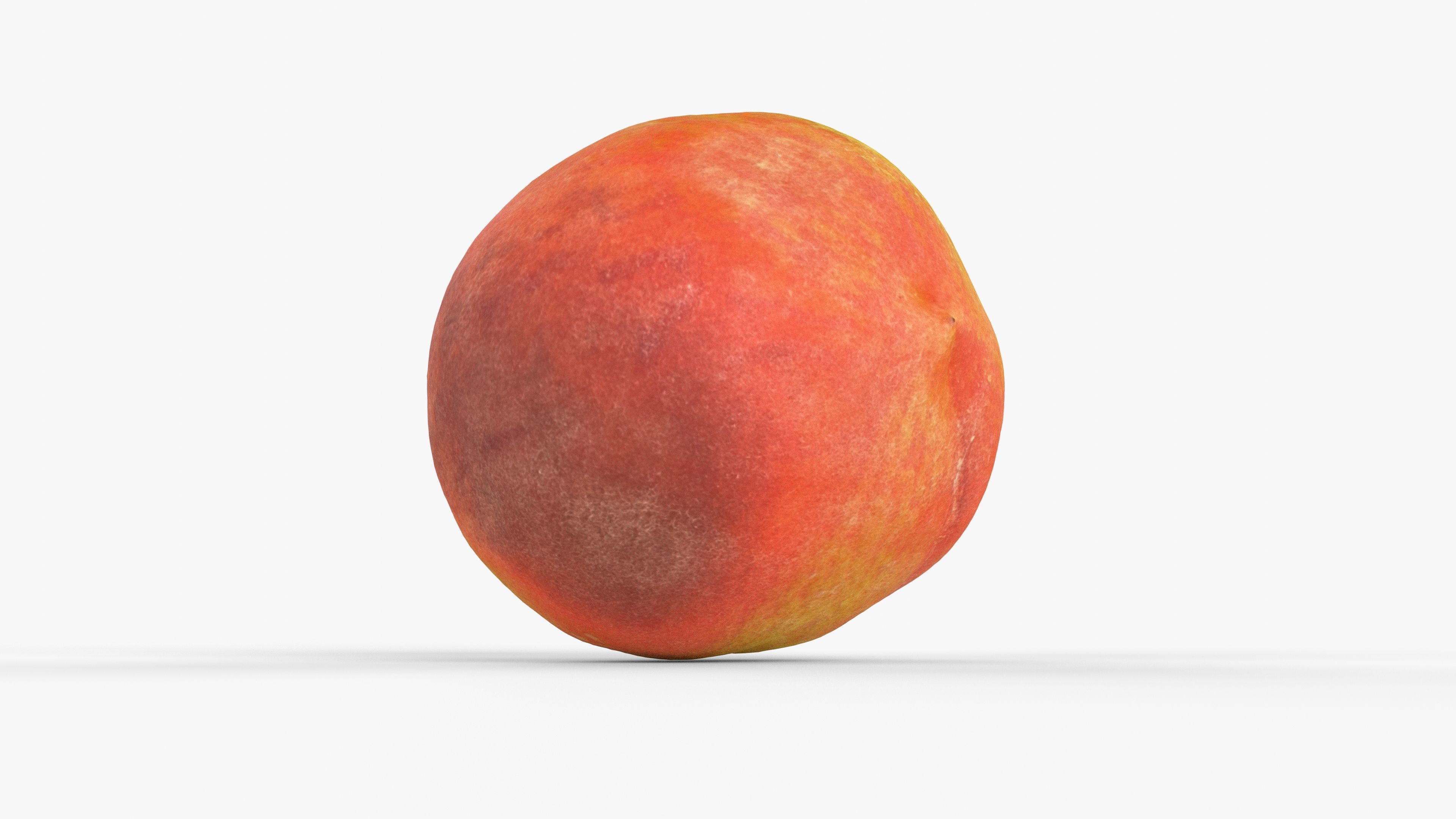 Photorealistic 3D scan of peach Low-poly 3D model_8