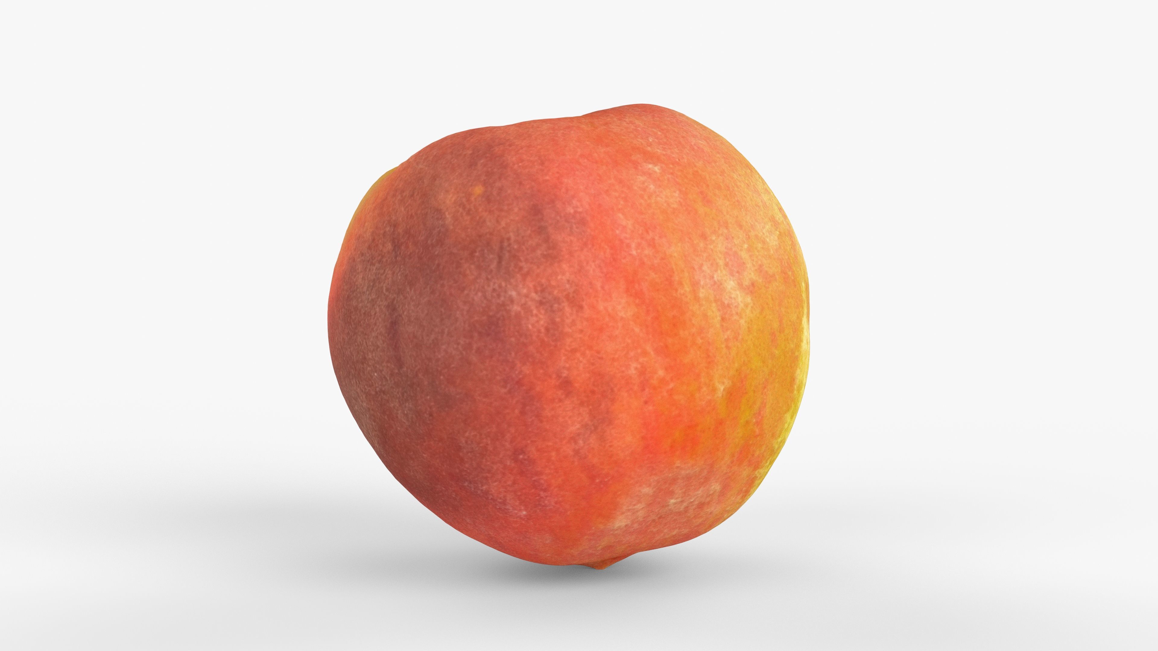 Photorealistic 3D scan of peach Low-poly 3D model_2