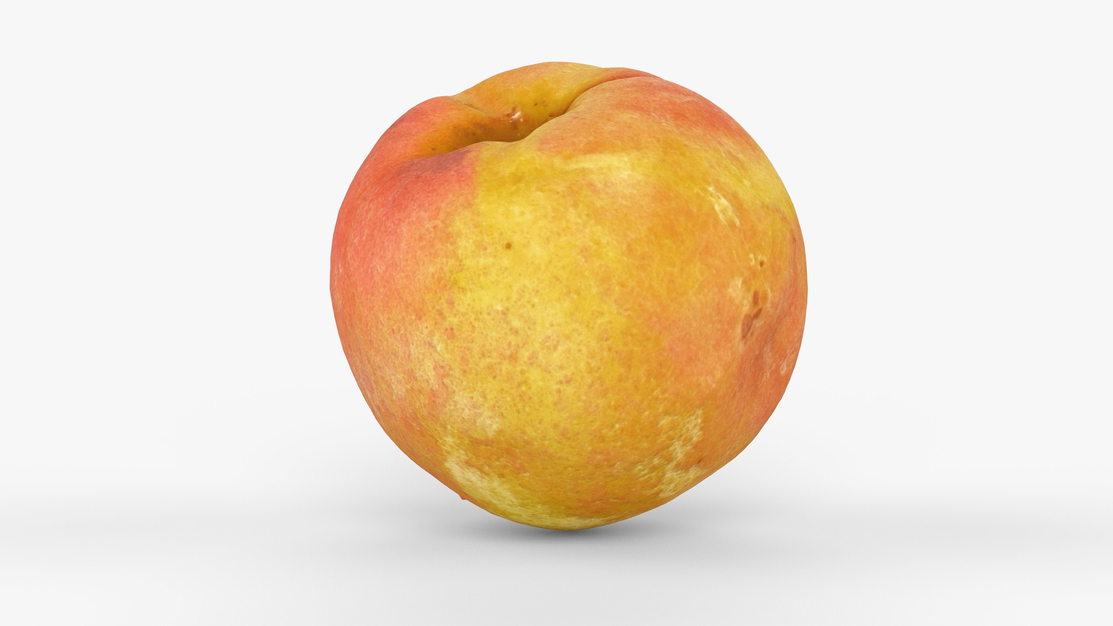 Photorealistic 3D scan of peach Low-poly 3D model_7