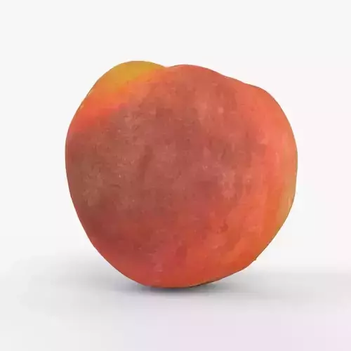 Photorealistic 3D scan of peach Low-poly 3D model