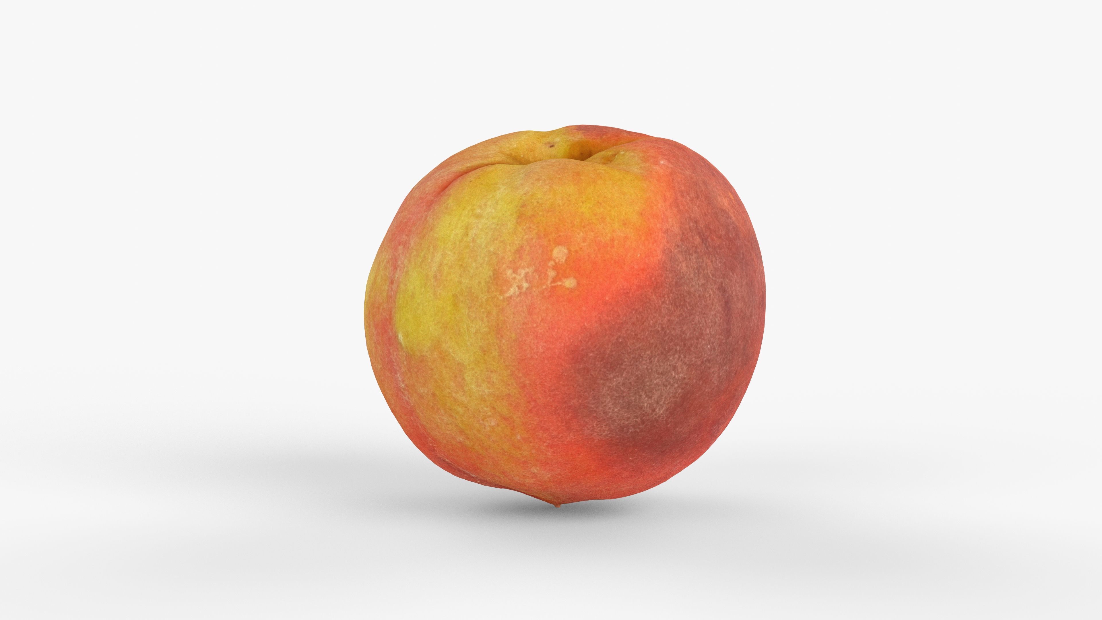 Photorealistic 3D scan of peach Low-poly 3D model_1