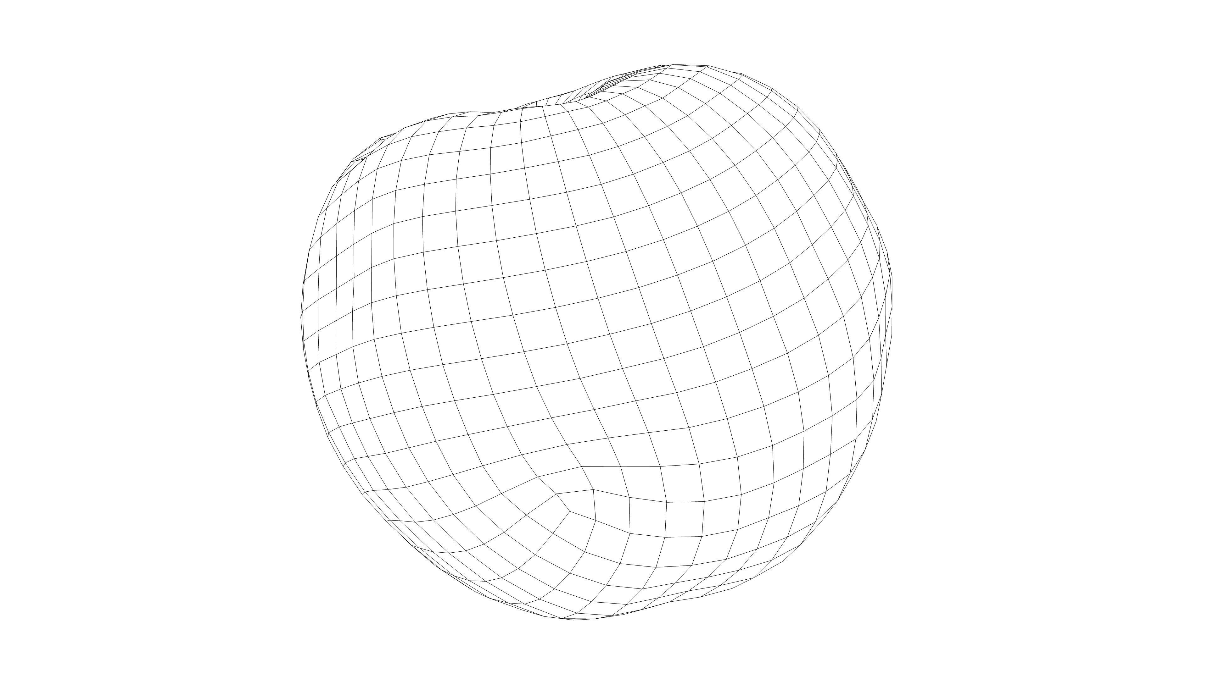 Photorealistic 3D scan of peach Low-poly 3D model_16