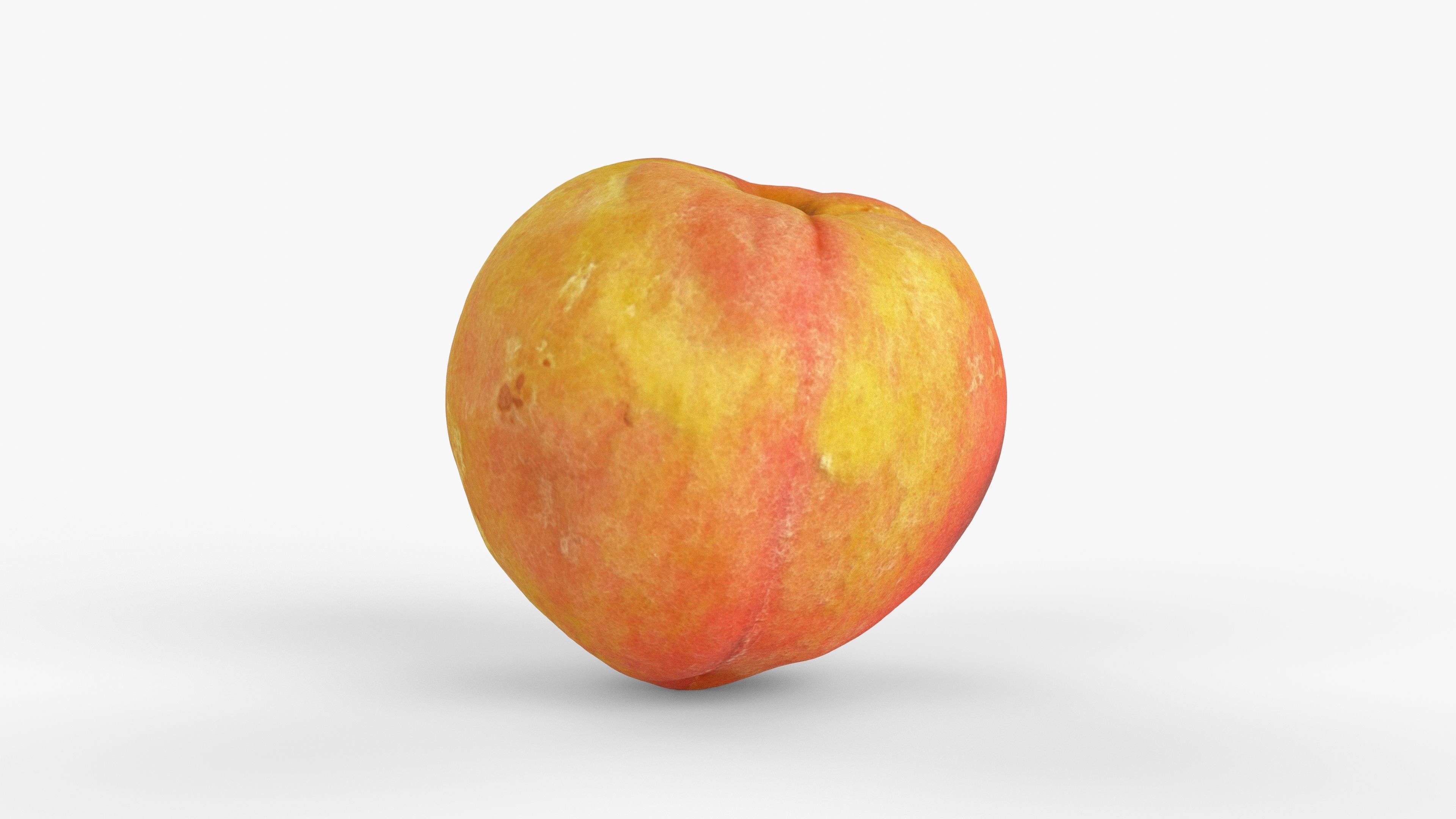 Photorealistic 3D scan of peach Low-poly 3D model_6