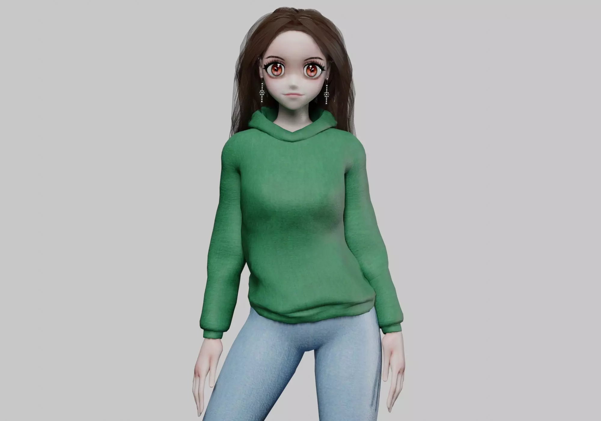 sweet cute girl V35734 Low-poly 3D model