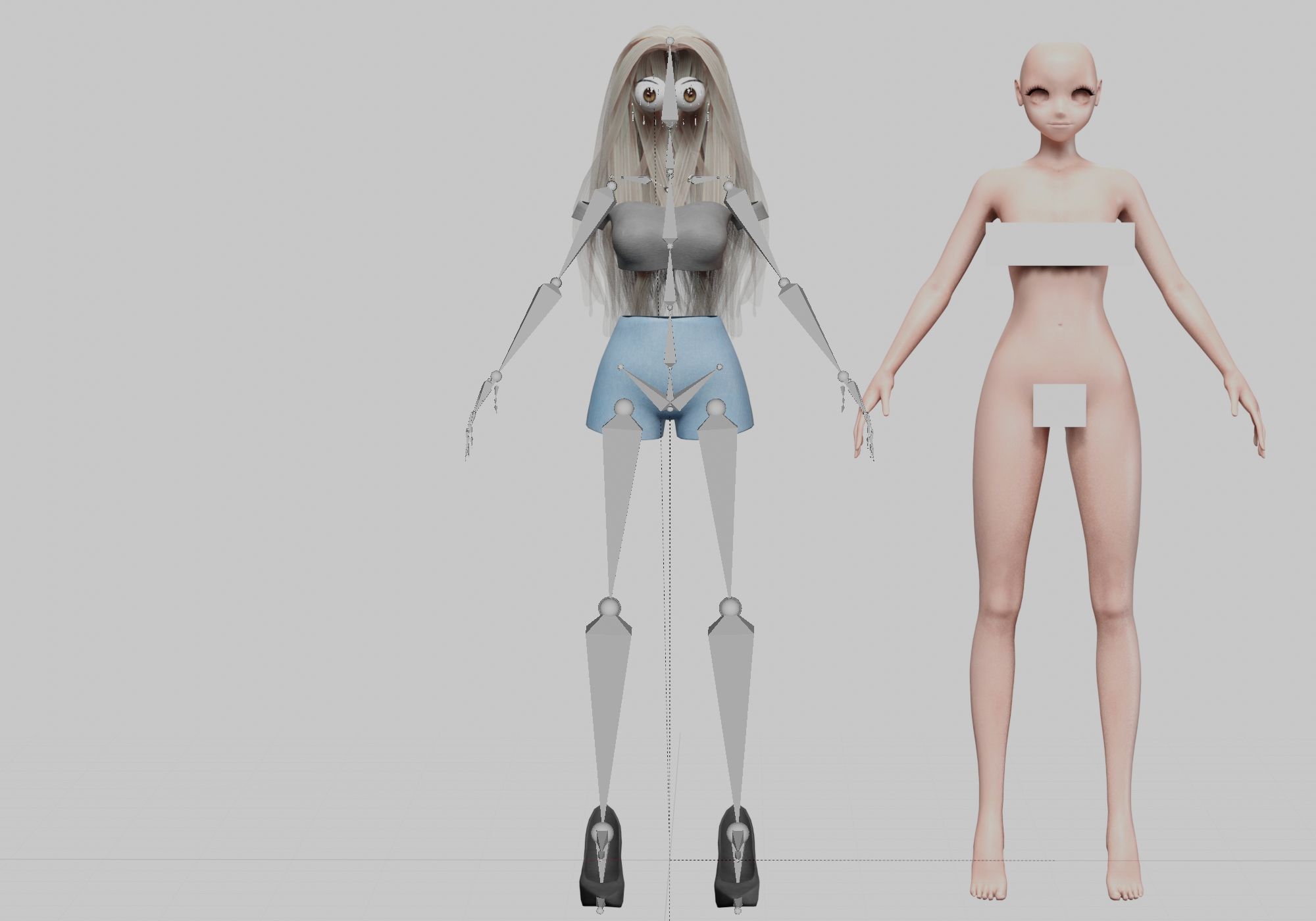 sweet blond girl V29068 Low-poly 3D model_8