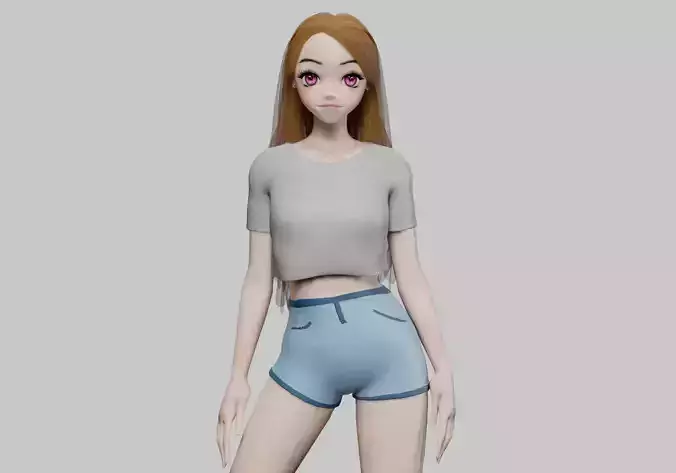 stylized cute girl V31565 