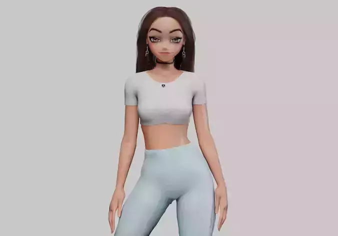 cute stylized girl V33921 