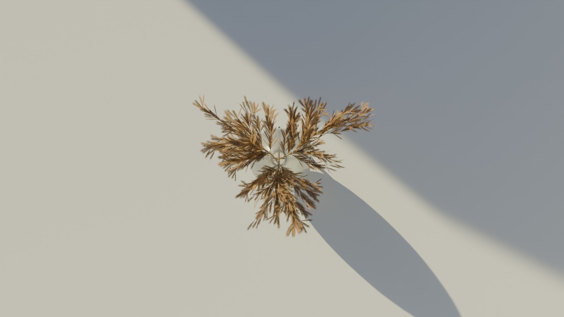 Reed in vase low-poly AR VR model Low-poly 3D model_1