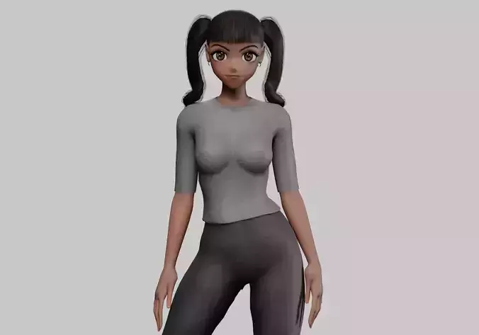 black cute girl V23106 