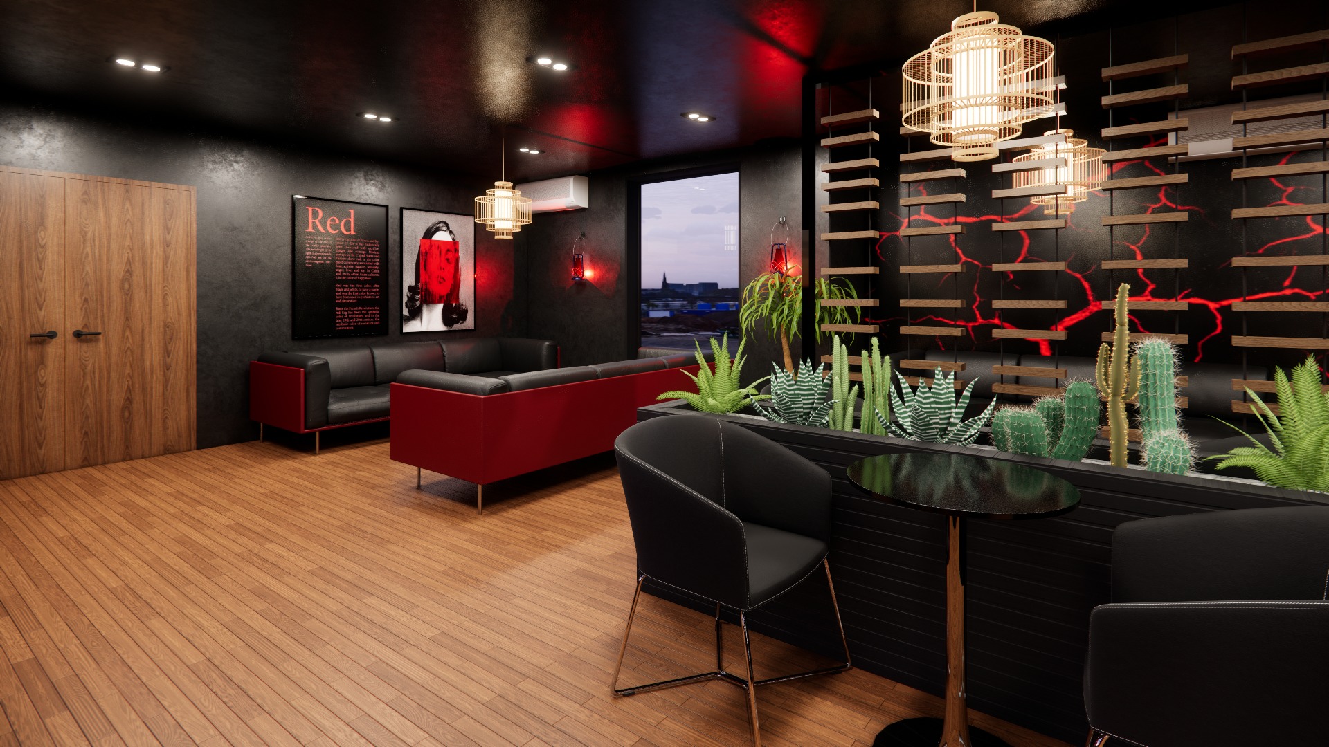 LOUNGE Low-poly 3D model_1